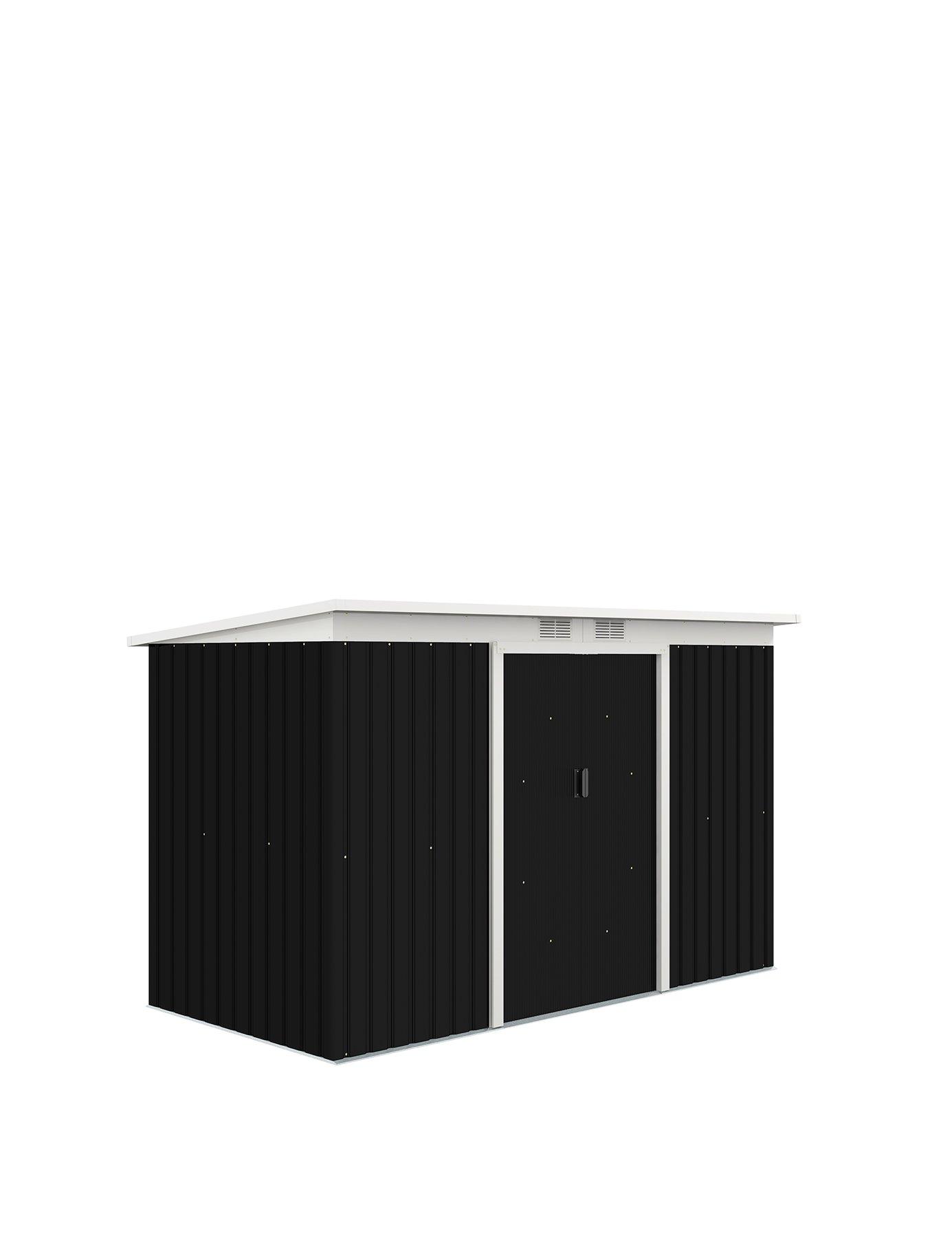 outsunny-garden-storage-shed-store-metal-roof-building-tool-box-container-grey
