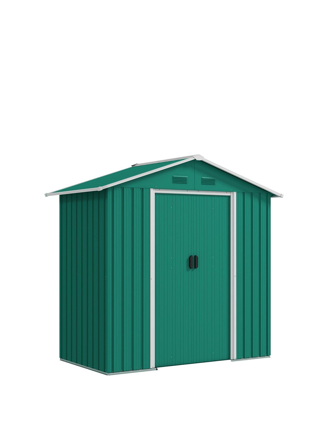 outsunny-65ft-x-35ft-garden-shed-metal-shed-for-garden-and-outdoor-storage-green
