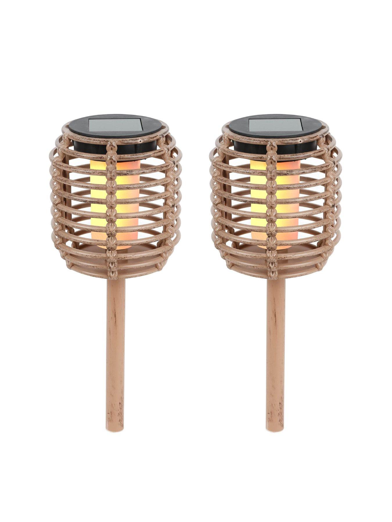 streetwize-solar-rattan-effect-plasticstake-lights-pack-of-2