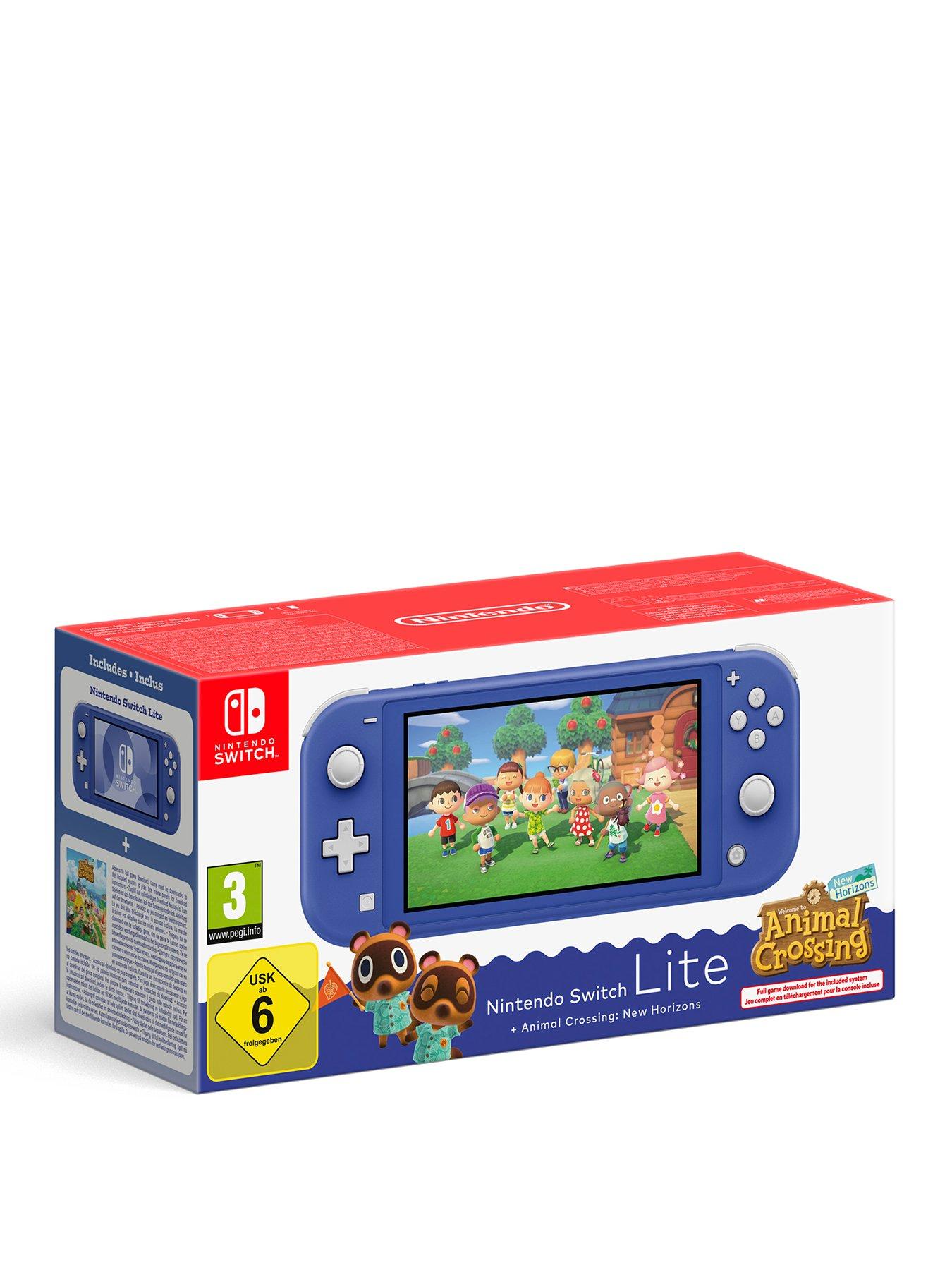 Image 1 of 8 of Nintendo Switch Lite (Blue) + Animal Crossing New Horizons