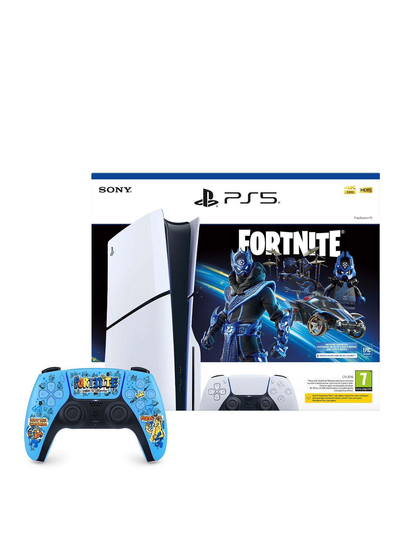PlayStation 5 Disc Console Fortnite sup sup Cobalt Star Bundle DualSense sup sup wireless controller Fortnite sup sup Limited Edition littlewoods