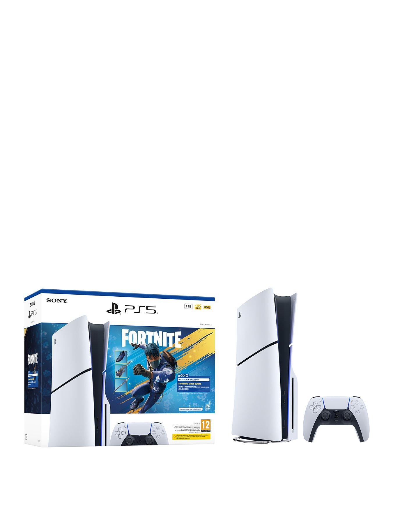 Image 1 of 7 of PlayStation 5 Disc&nbsp;Console 1TB - Fortnite Flowering Chaos Bundle