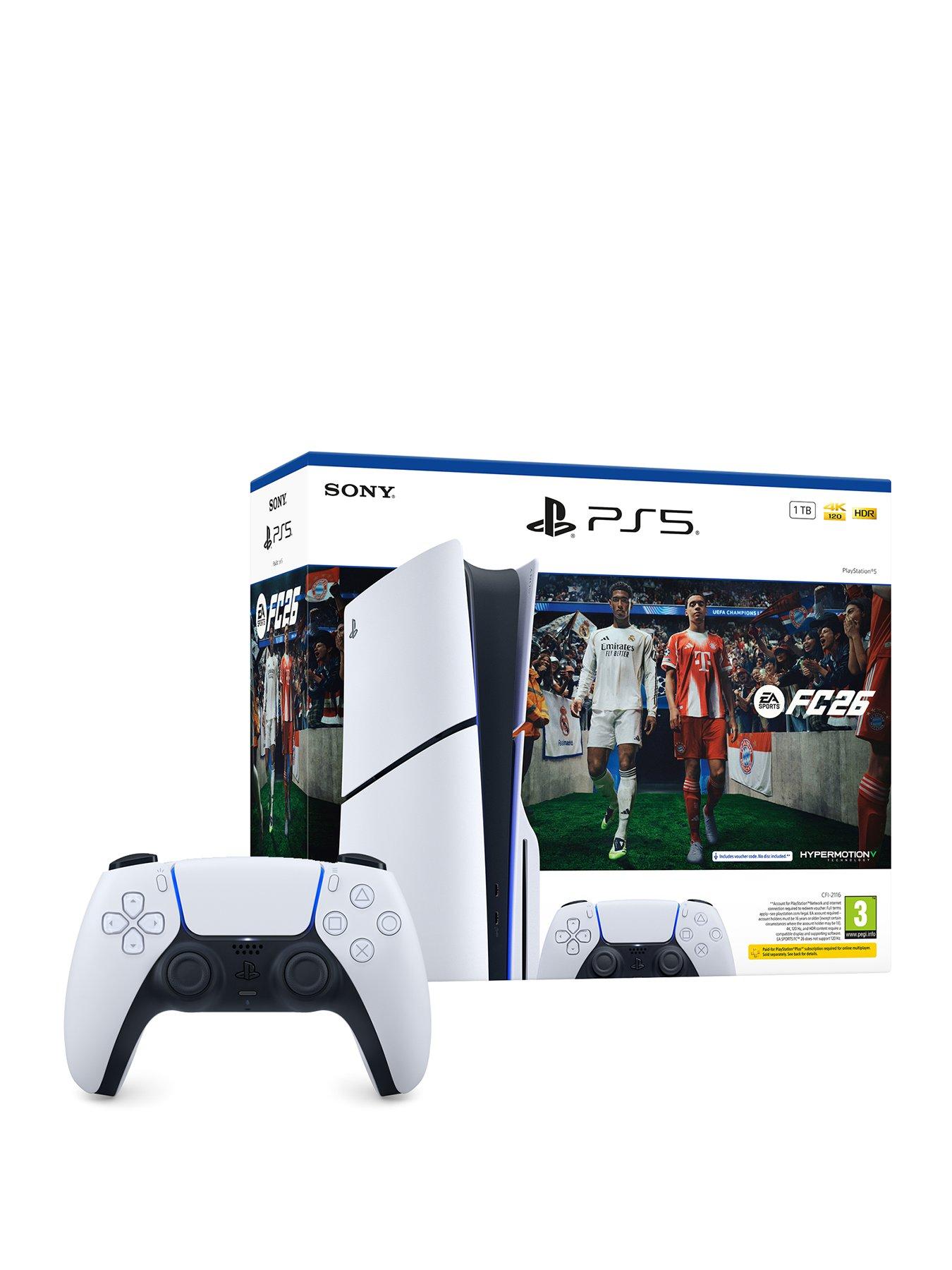 PlayStation 5 Disc Console 1TB - EA SPORTS FC™ 26 Bundle  &  Additional DualSense Wireless Controller