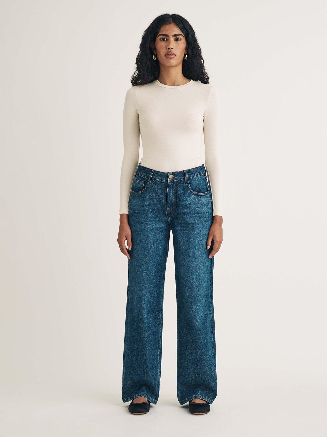 Image 1 of 4 of Nobodys Child Wide Leg Jean - Mid Wash