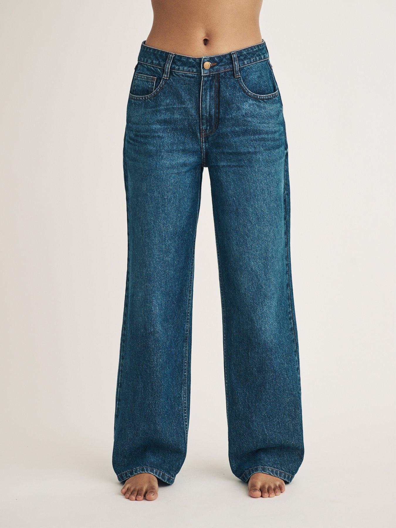 Image 2 of 4 of Nobodys Child Wide Leg Jean - Mid Wash