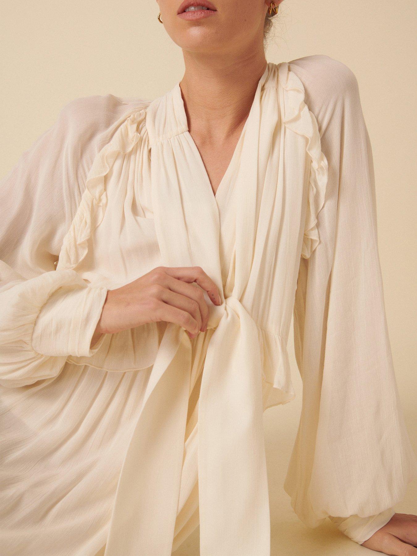  image of nobodys-child-bohana-midi-dress-cream