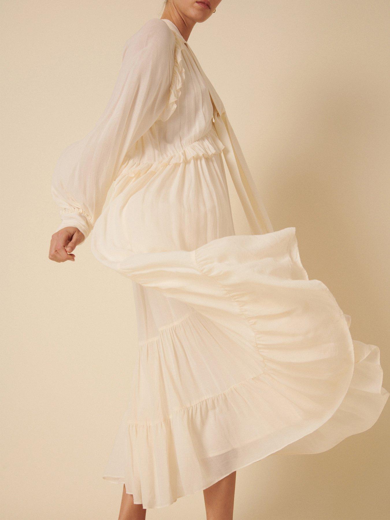  image of nobodys-child-bohana-midi-dress-cream