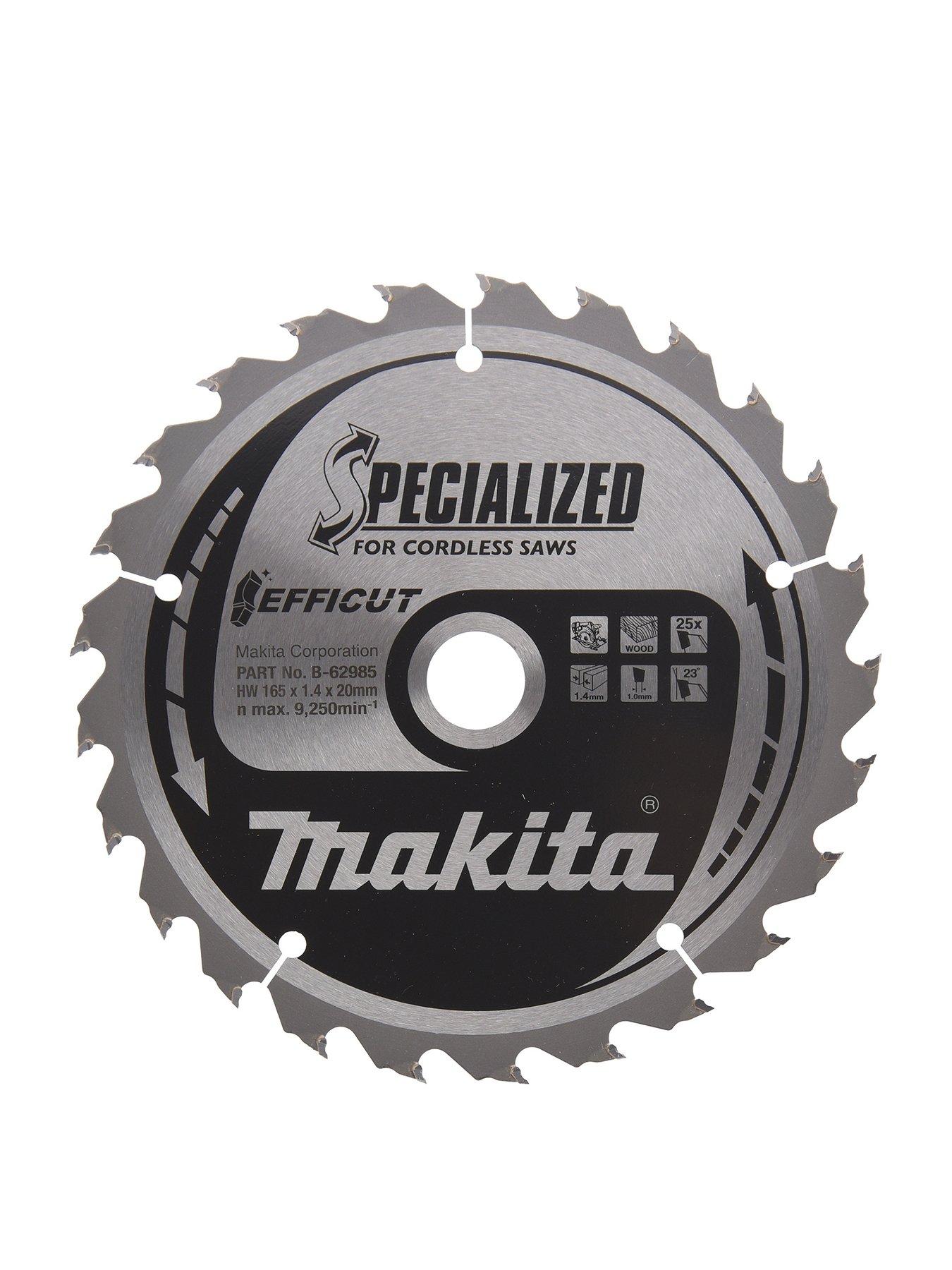 Makita Efficut 165mm Circular Saw Blade. Specifically designed for cordless circular saws
