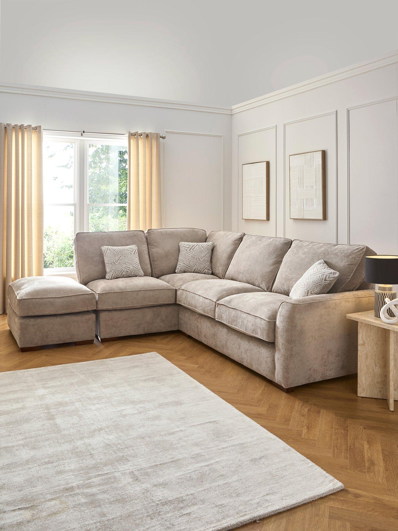 front image of very-home-treviso-left-hand-corner-fabric-chaise-with-footstool