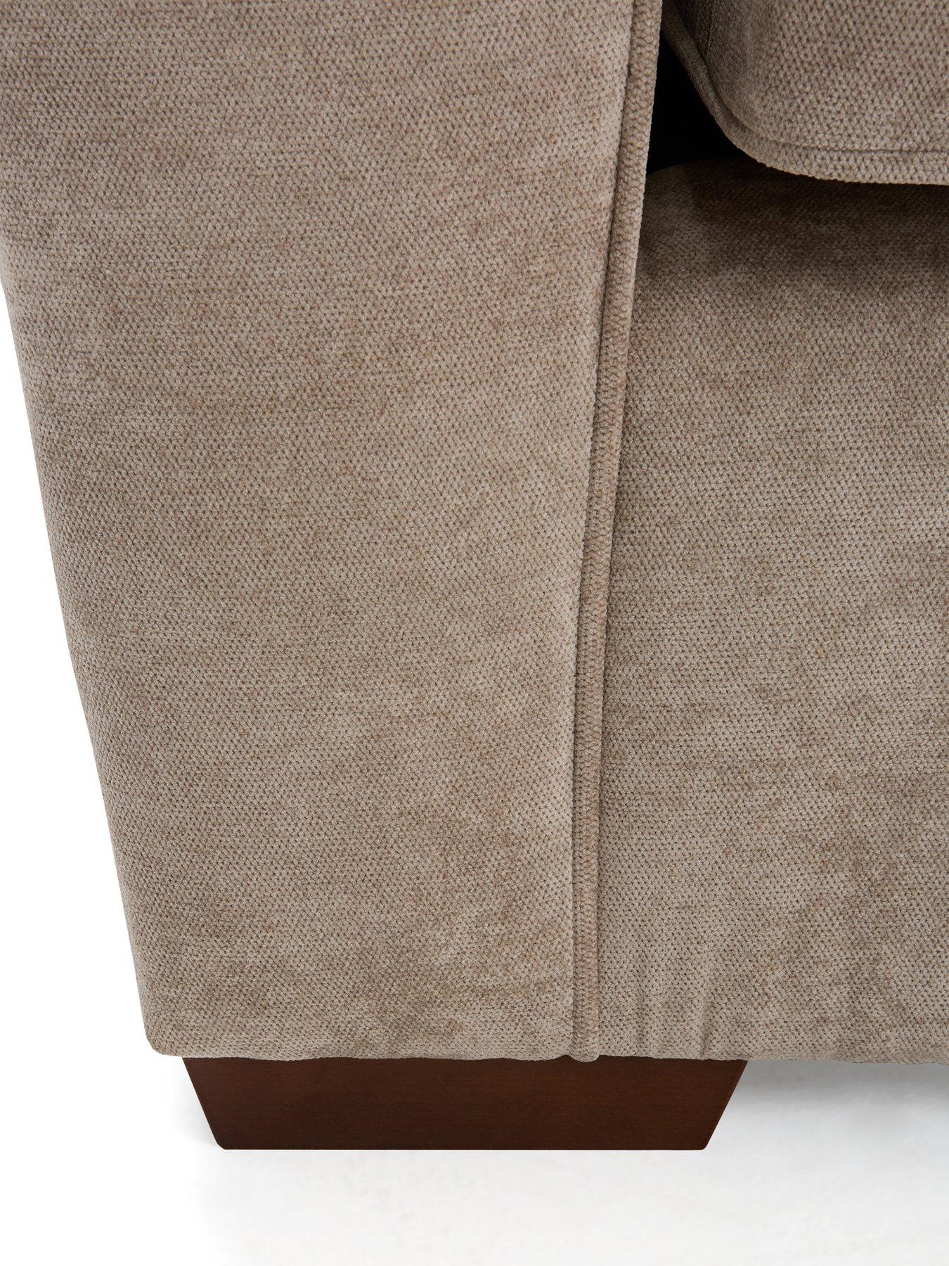  image of very-home-treviso-left-hand-corner-fabric-chaise-with-footstool