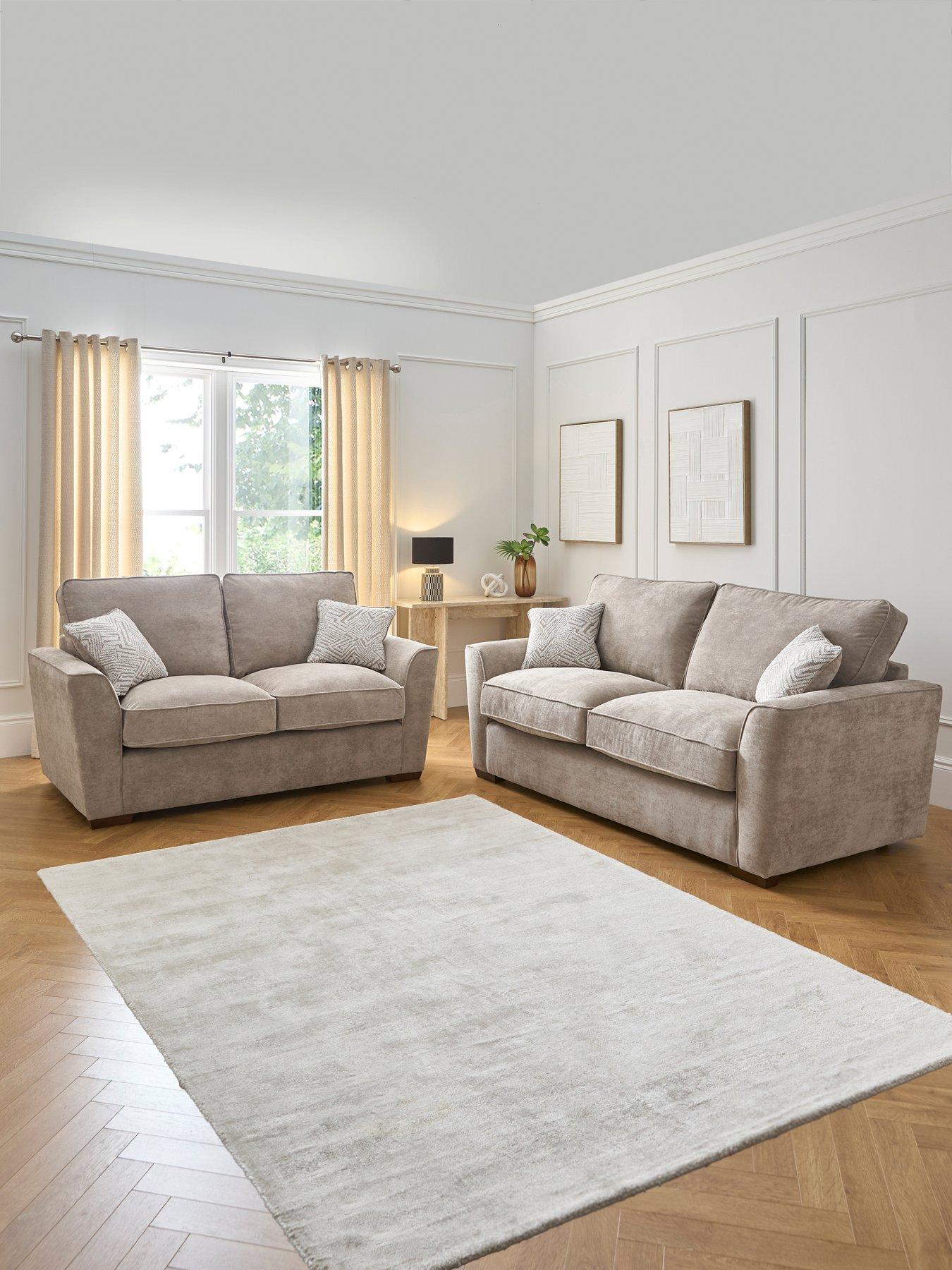 Image 1 of 7 of The Very Collection Treviso 3 + 2 Seater Fabric Sofa Set (Buy &amp; SAVE!)&nbsp;- Made to Order in the UK - FSC&reg; Certified
