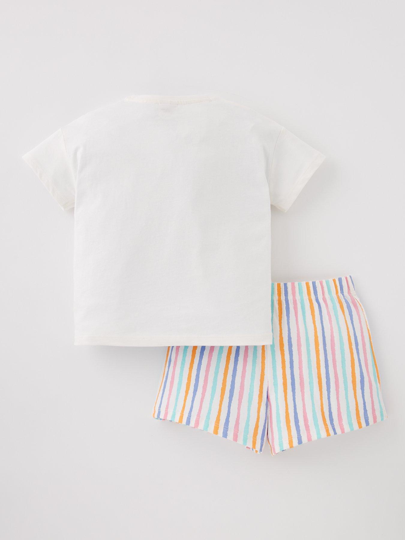 back image of hello-kitty-short-sleeve-striped-pyjamas-multi