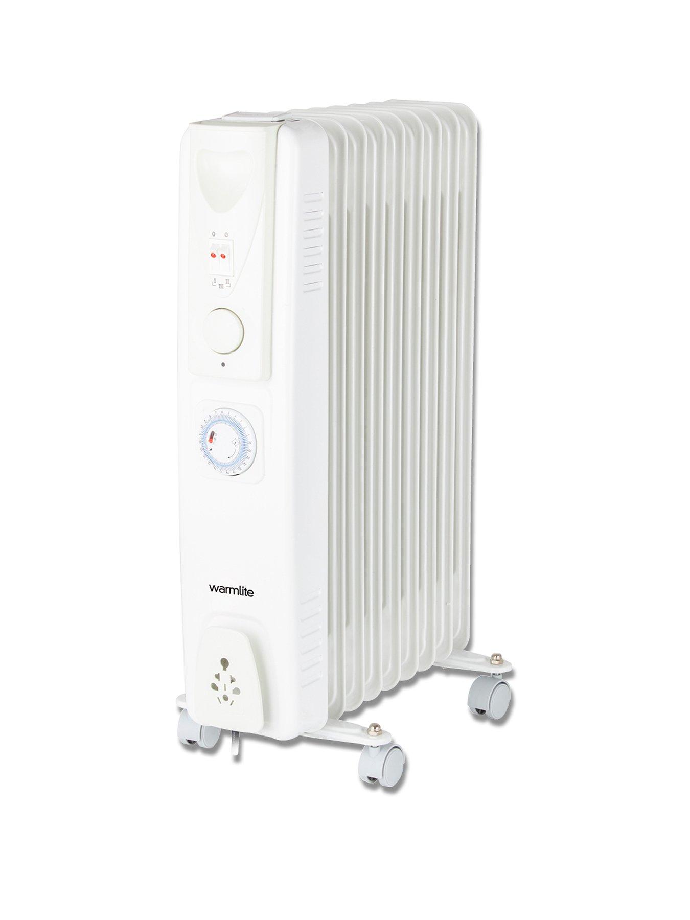  image of warmlite-2000w-9-fin-oil-filled-radiator-with-adjustable-timer-white