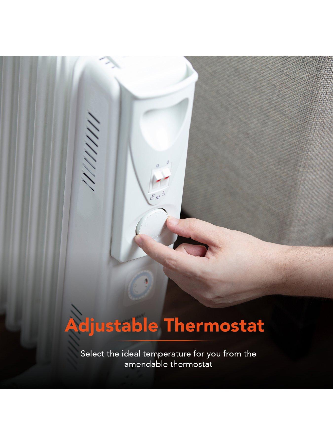  image of warmlite-2000w-9-fin-oil-filled-radiator-with-adjustable-timer-white