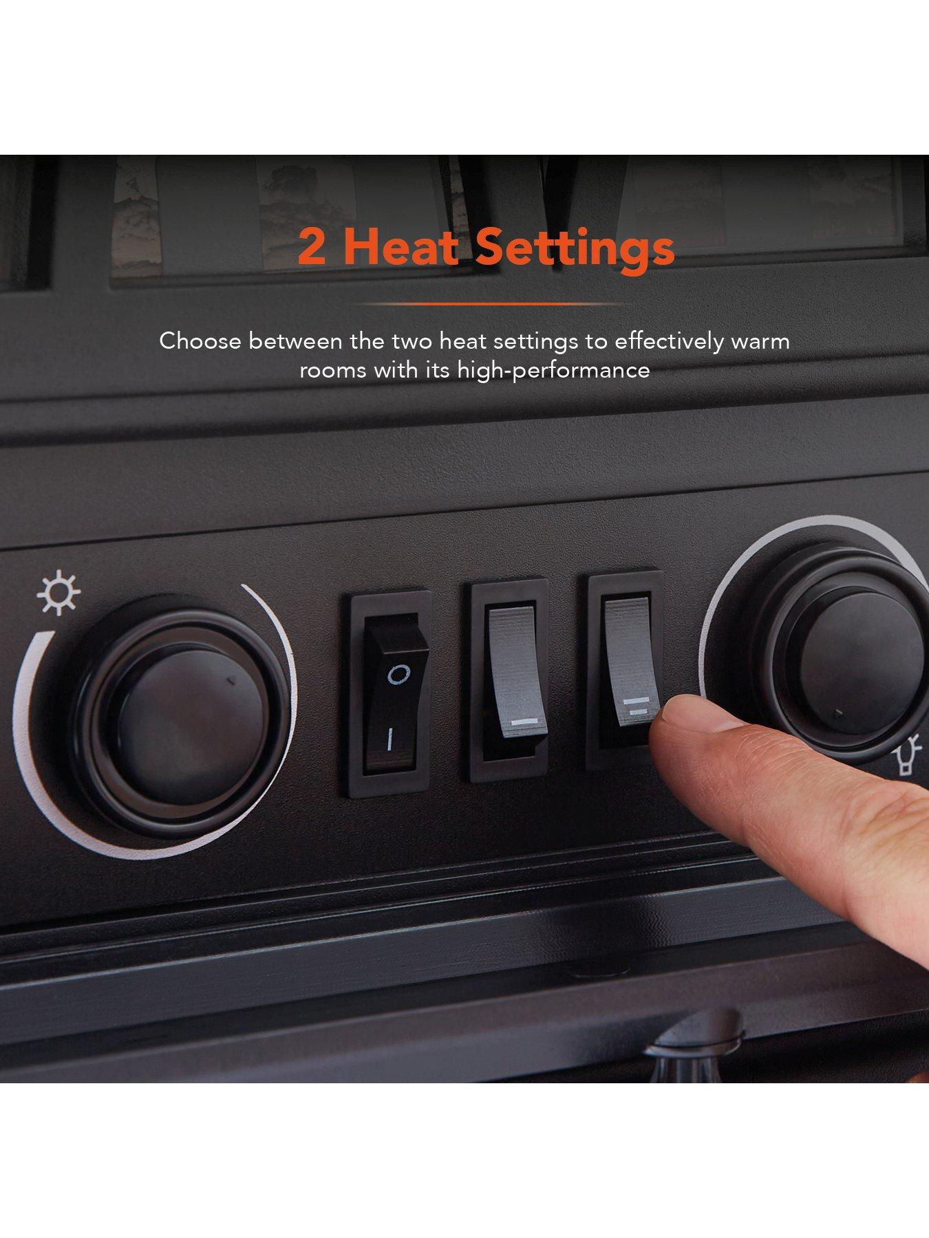  image of warmlite-2kw-sterling-portable-electric-stove-fire-black