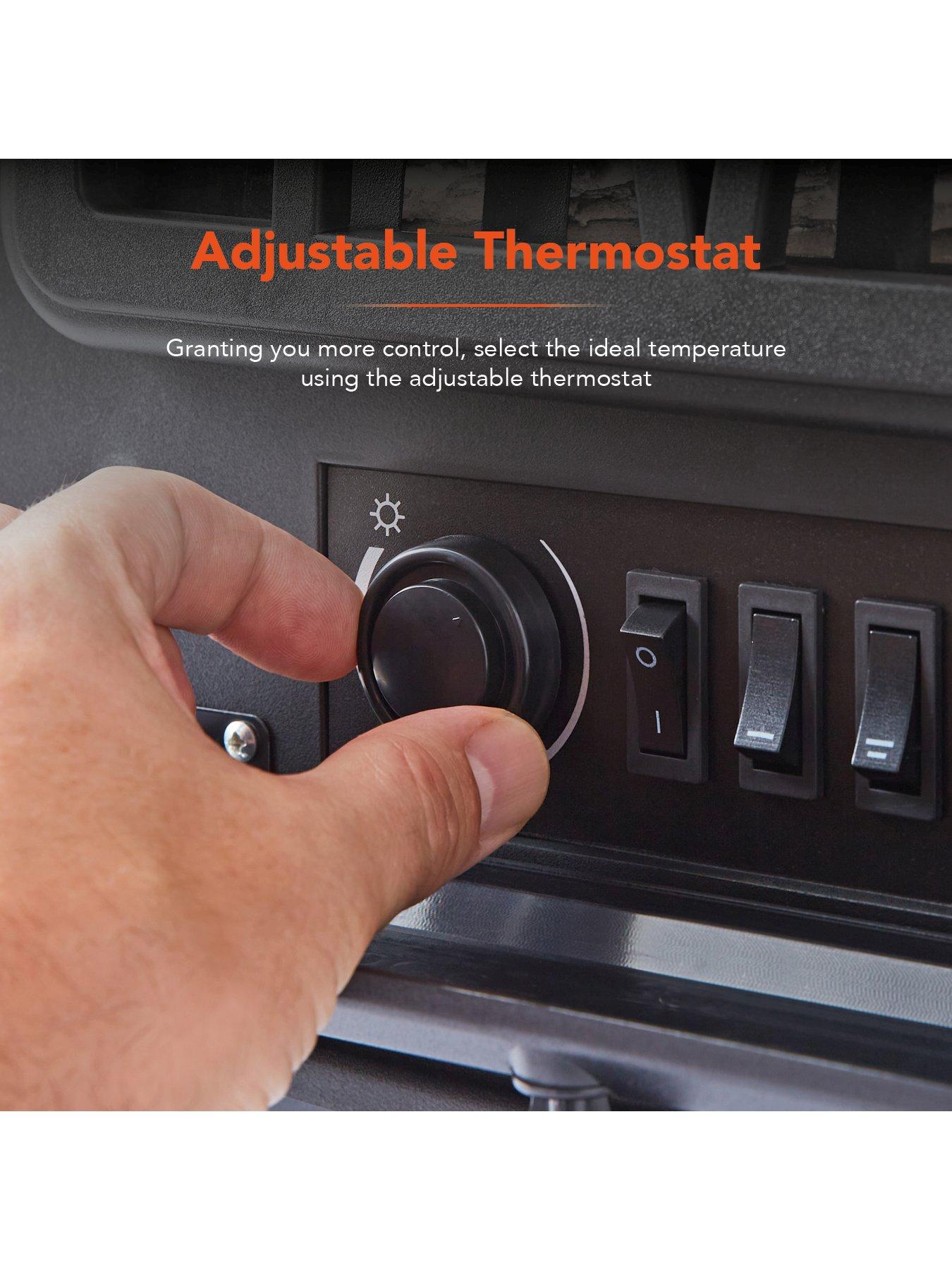  image of warmlite-2kw-sterling-portable-electric-stove-fire-black