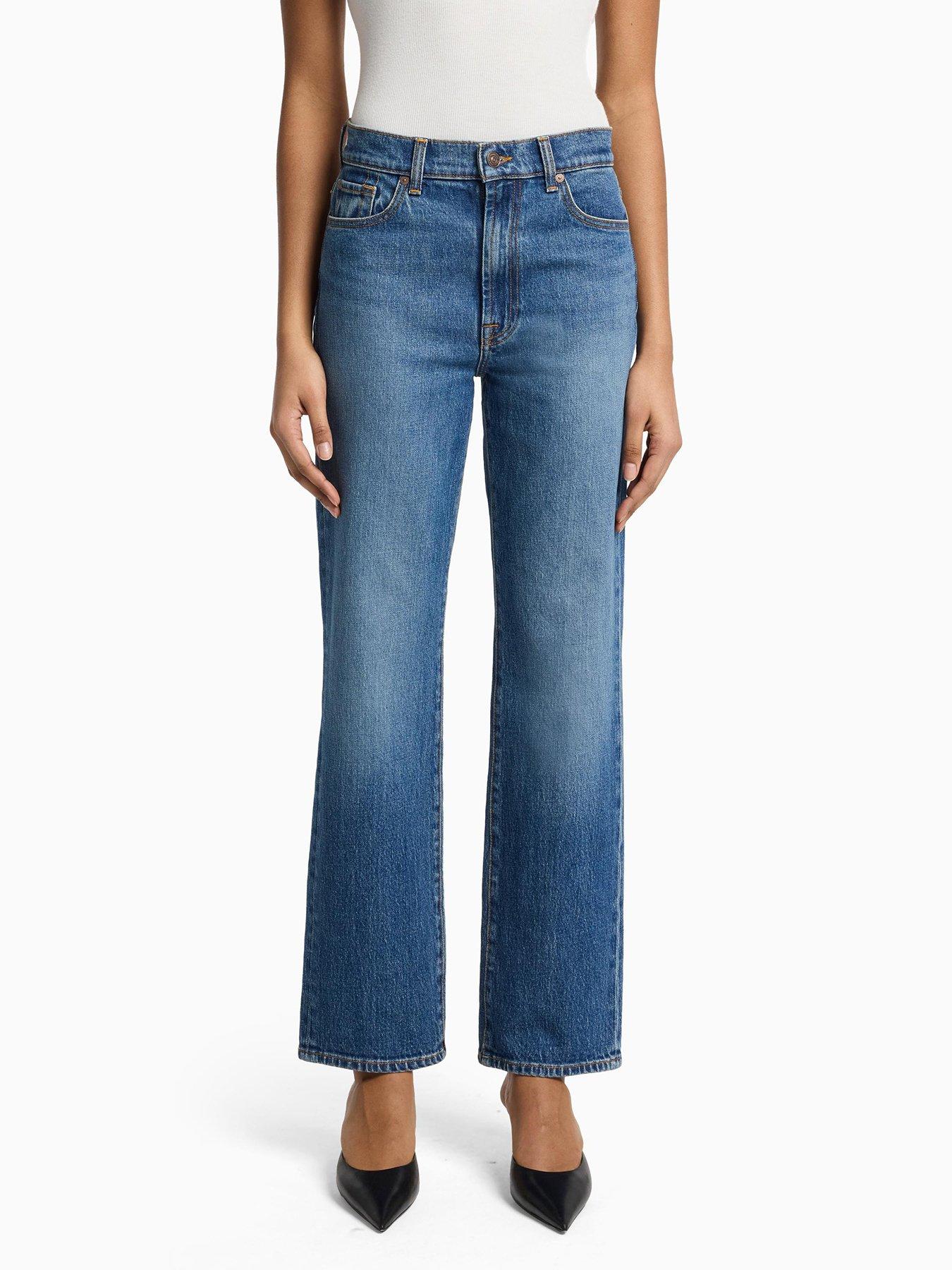 7 FOR ALL MANKIND Logan Stovepipe Jasper Jeans - Mid Wash