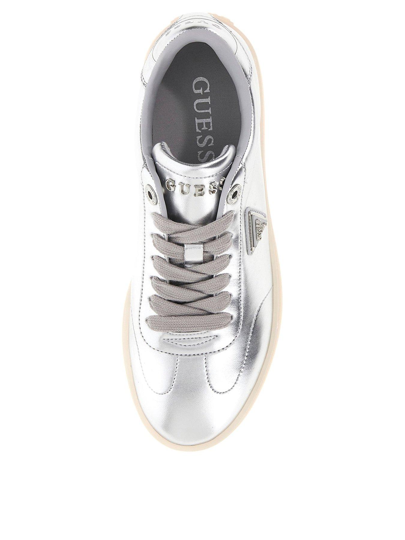 stillFront image of guess-jazlie-metallic-sneakers-silver