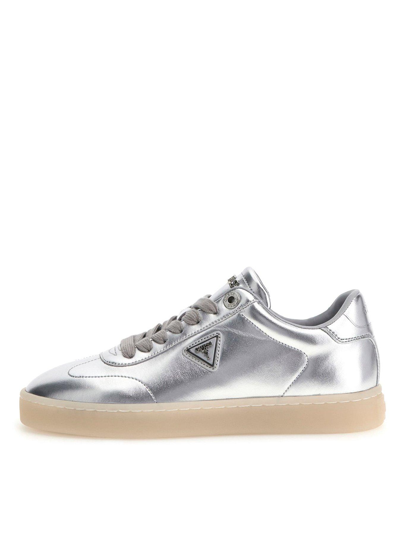  image of guess-jazlie-metallic-sneakers-silver