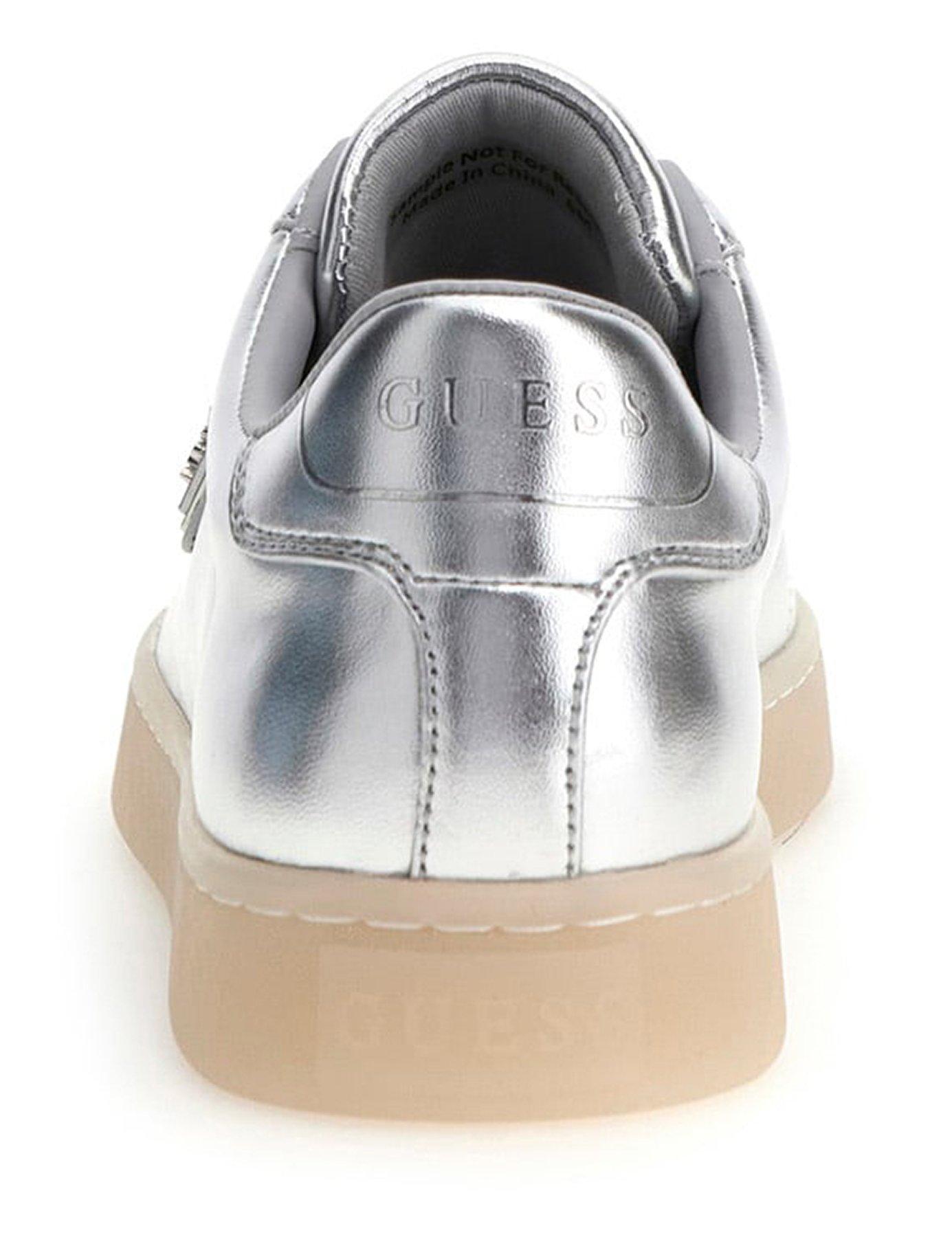  image of guess-jazlie-metallic-sneakers-silver