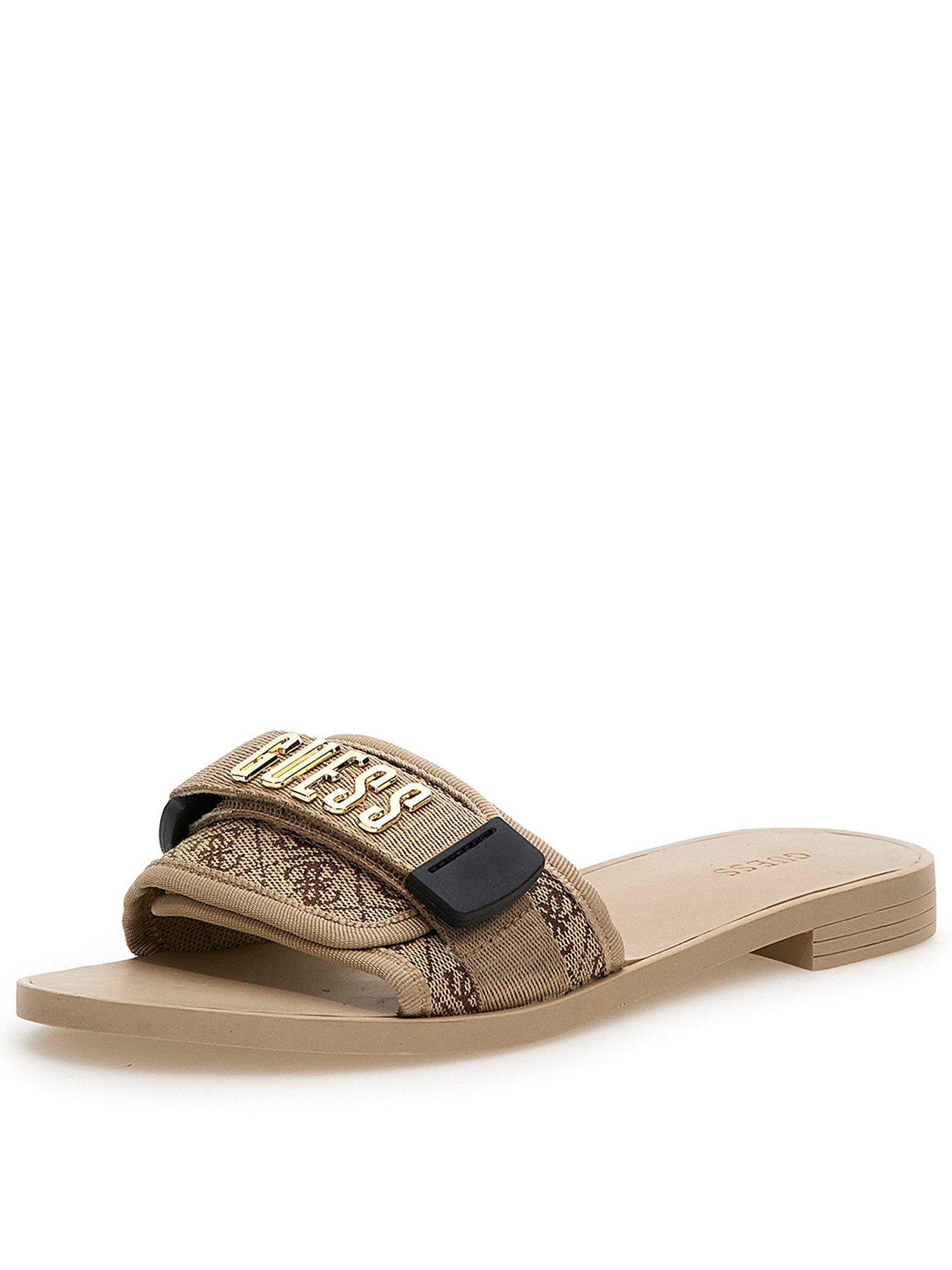 undefined Elyze Large Logo Slide On Sandal