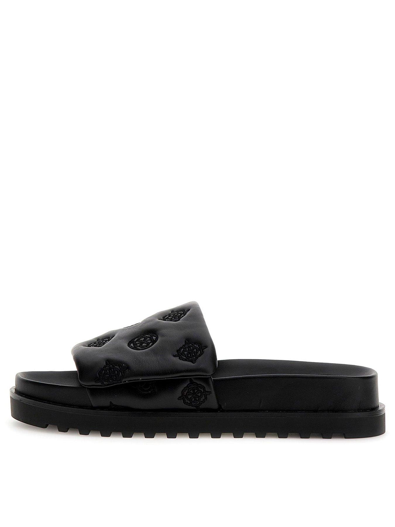 Image 3 of 5 of Guess Fabio Puffy Logo Slide - Black