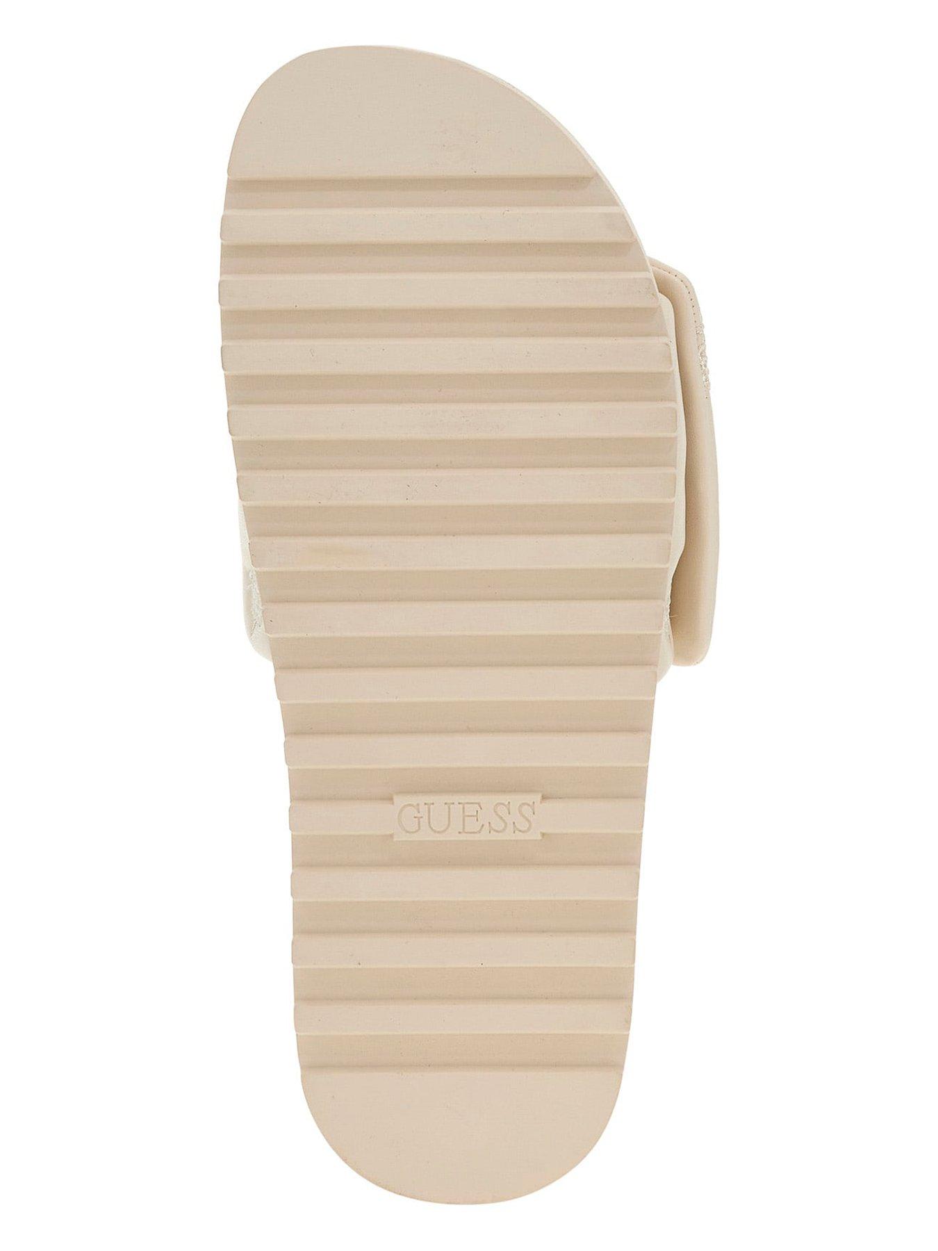  image of guess-fabio-puffy-logo-slide-cream