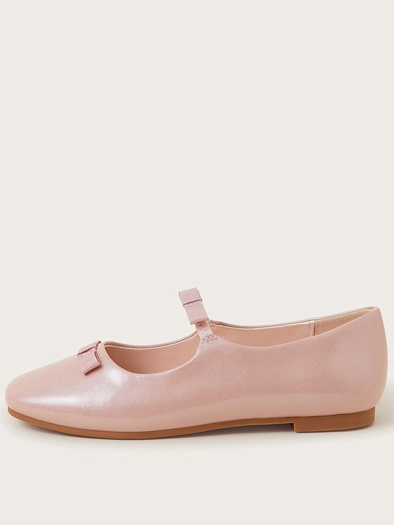  image of monsoon-girls-patent-double-bow-ballerina-flats-pink