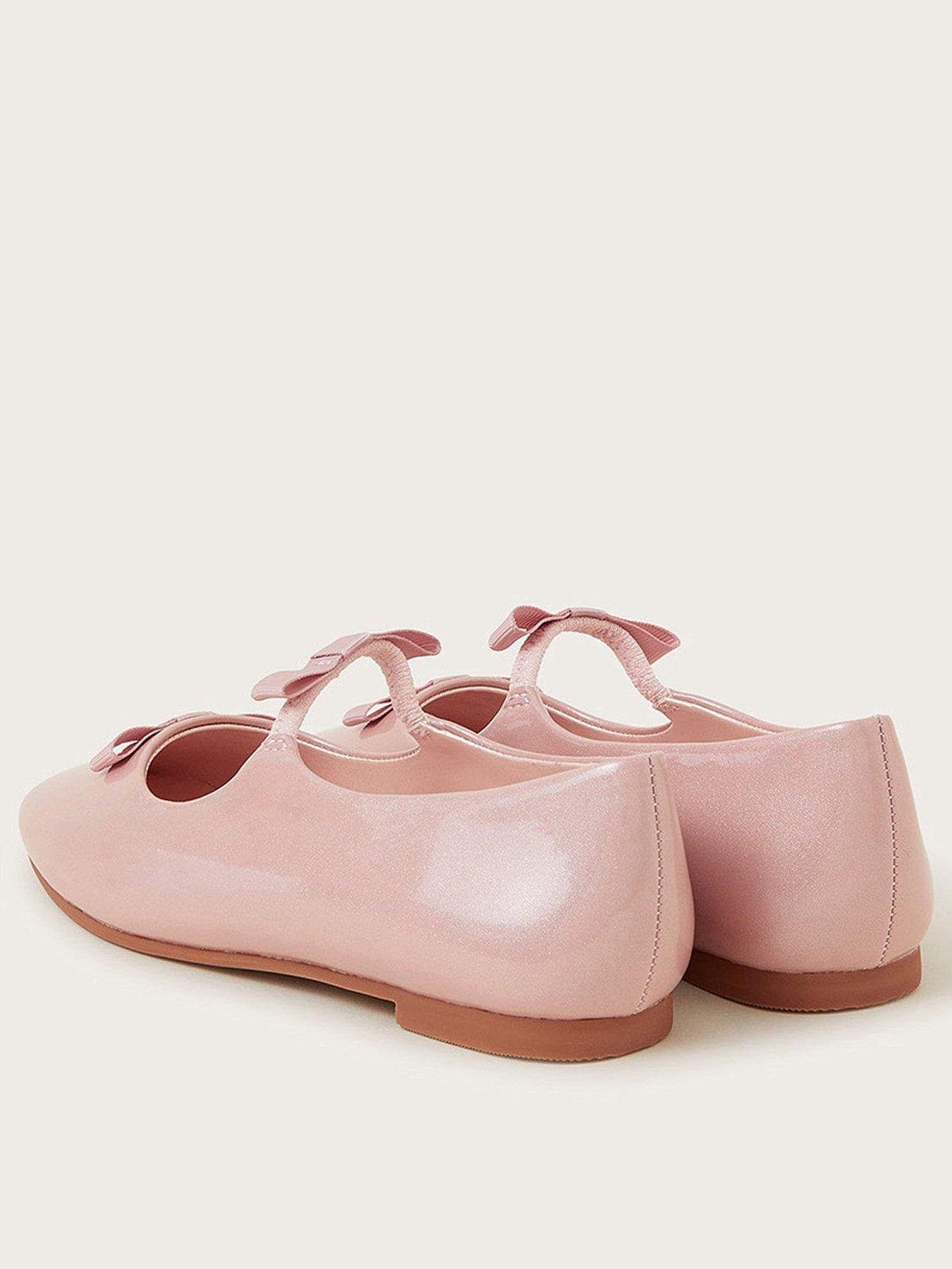  image of monsoon-girls-patent-double-bow-ballerina-flats-pink