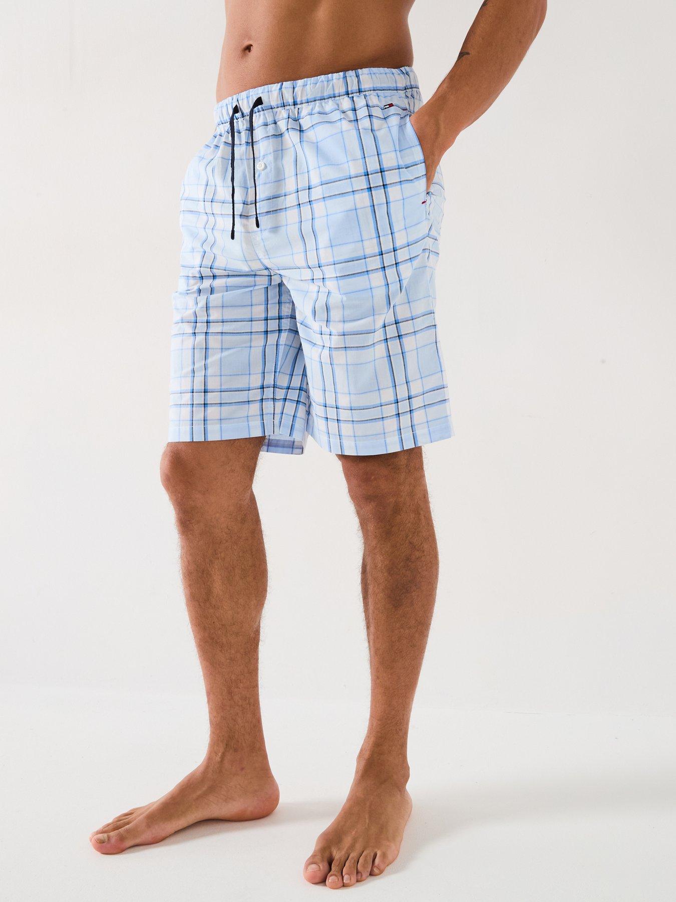 tommy-hilfiger-woven-print-drawstring-loungewear-bottoms-light-blue