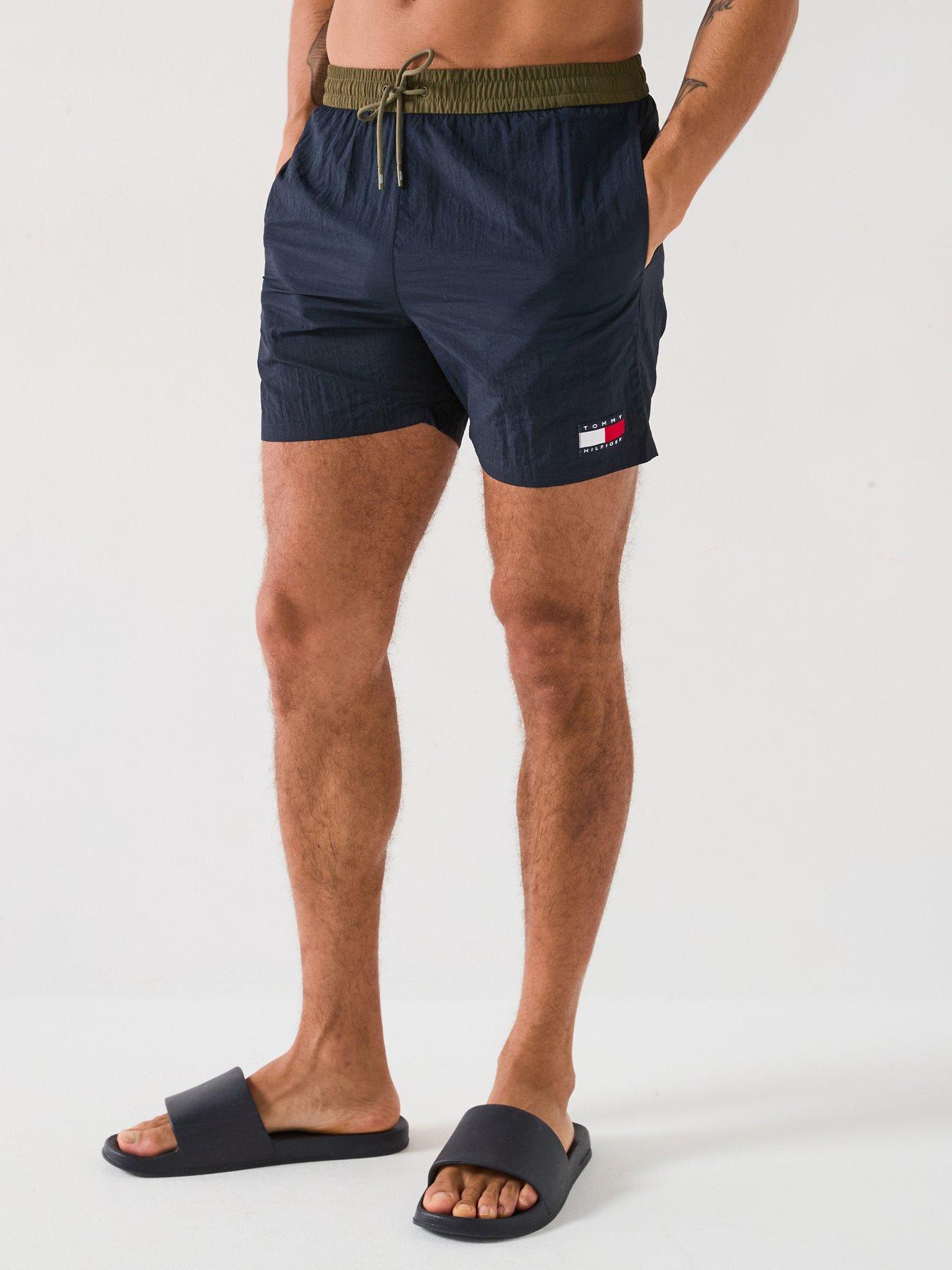 front image of tommy-hilfiger-medium-drawstring-swim-shorts-navy