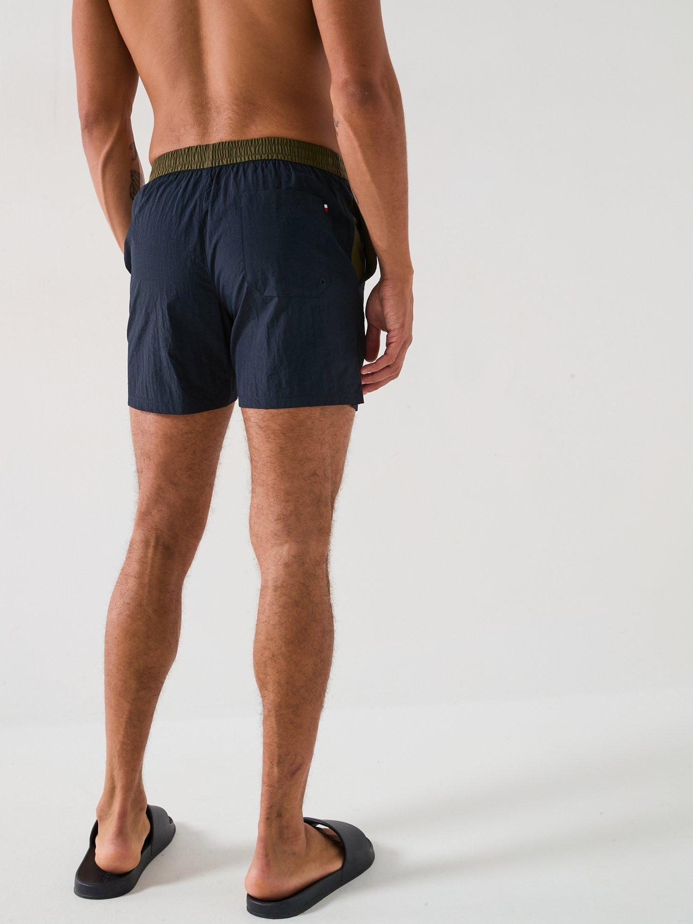 stillFront image of tommy-hilfiger-medium-drawstring-swim-shorts-navy