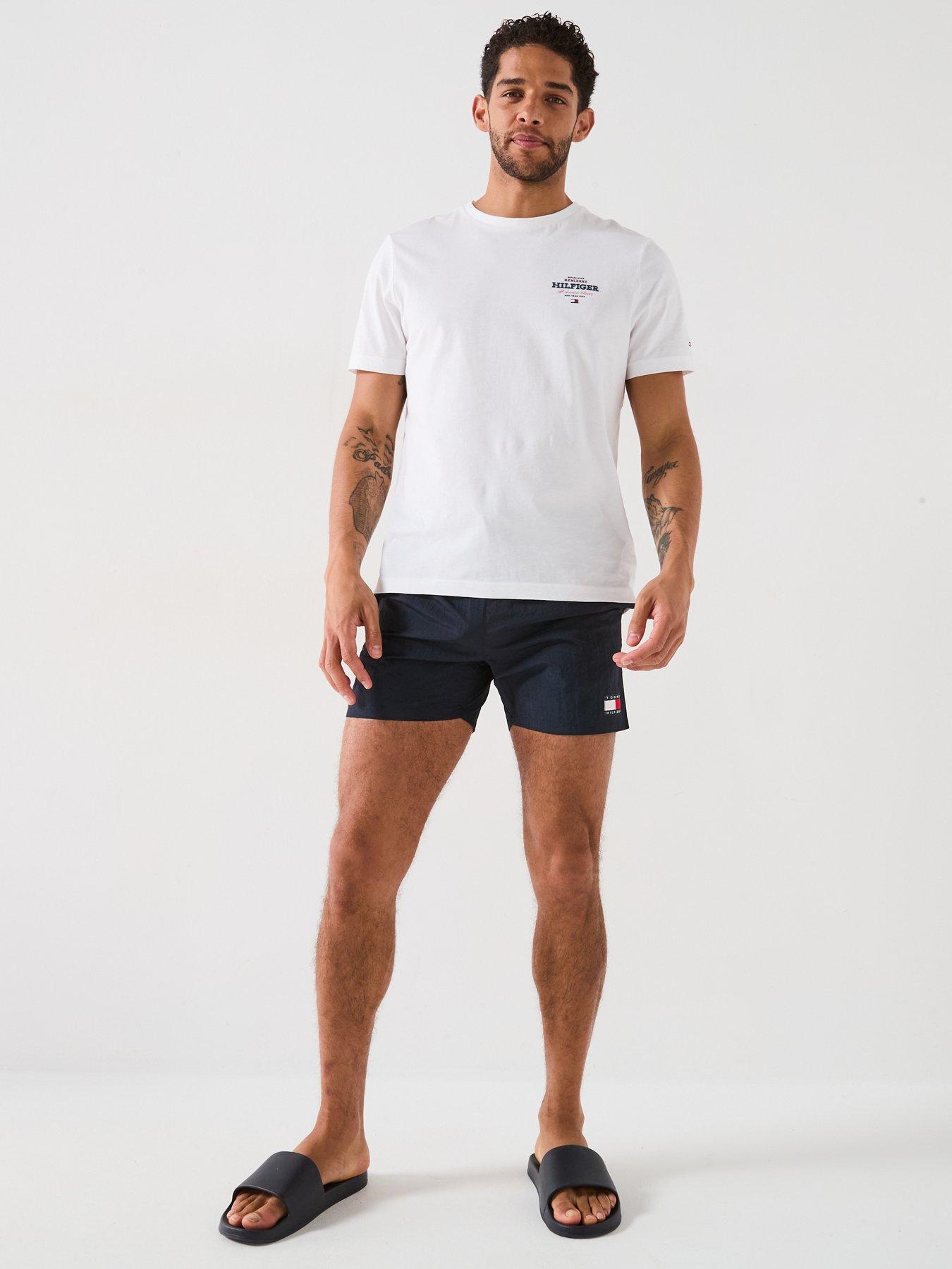  image of tommy-hilfiger-medium-drawstring-swim-shorts-navy