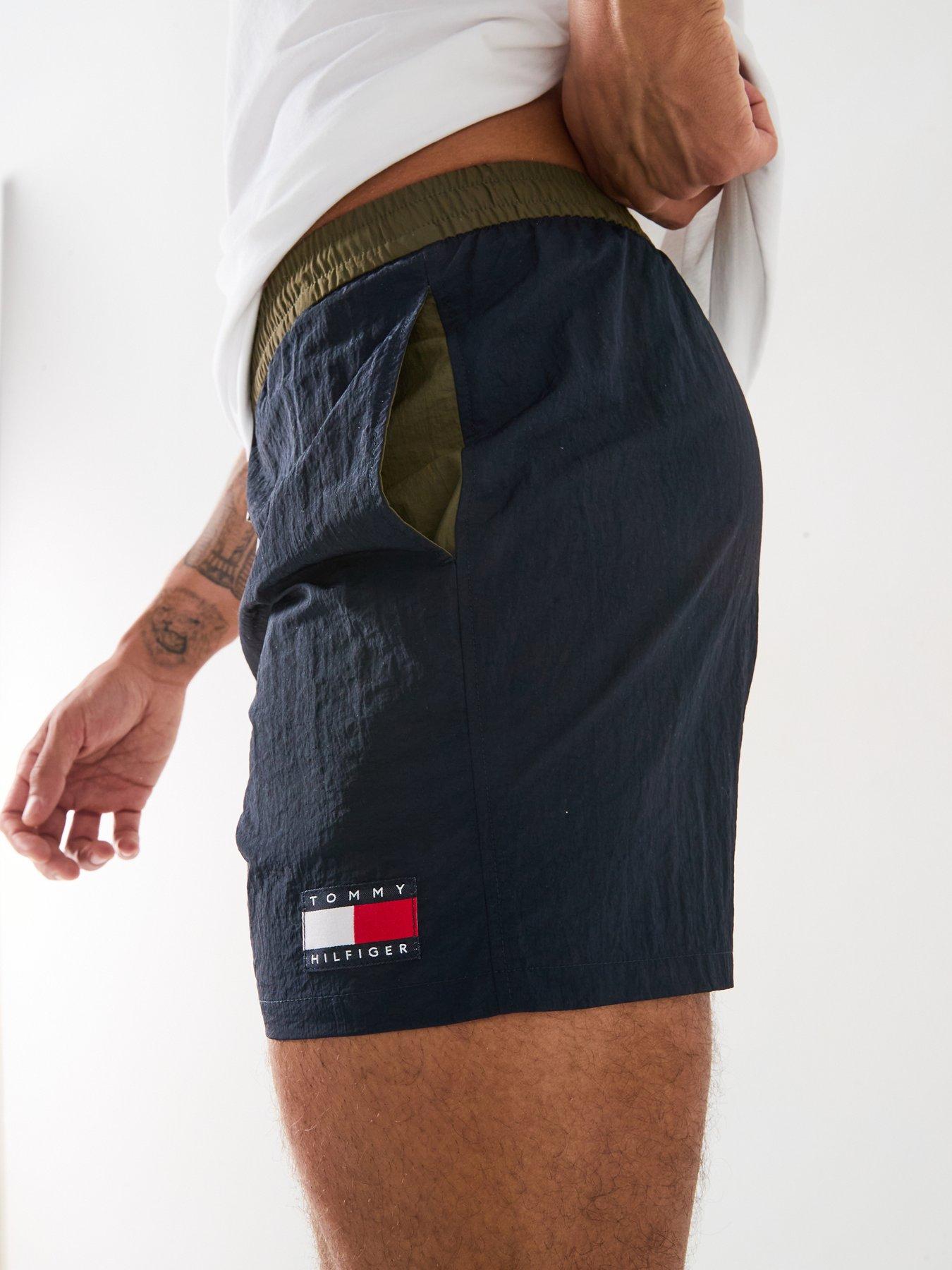  image of tommy-hilfiger-medium-drawstring-swim-shorts-navy