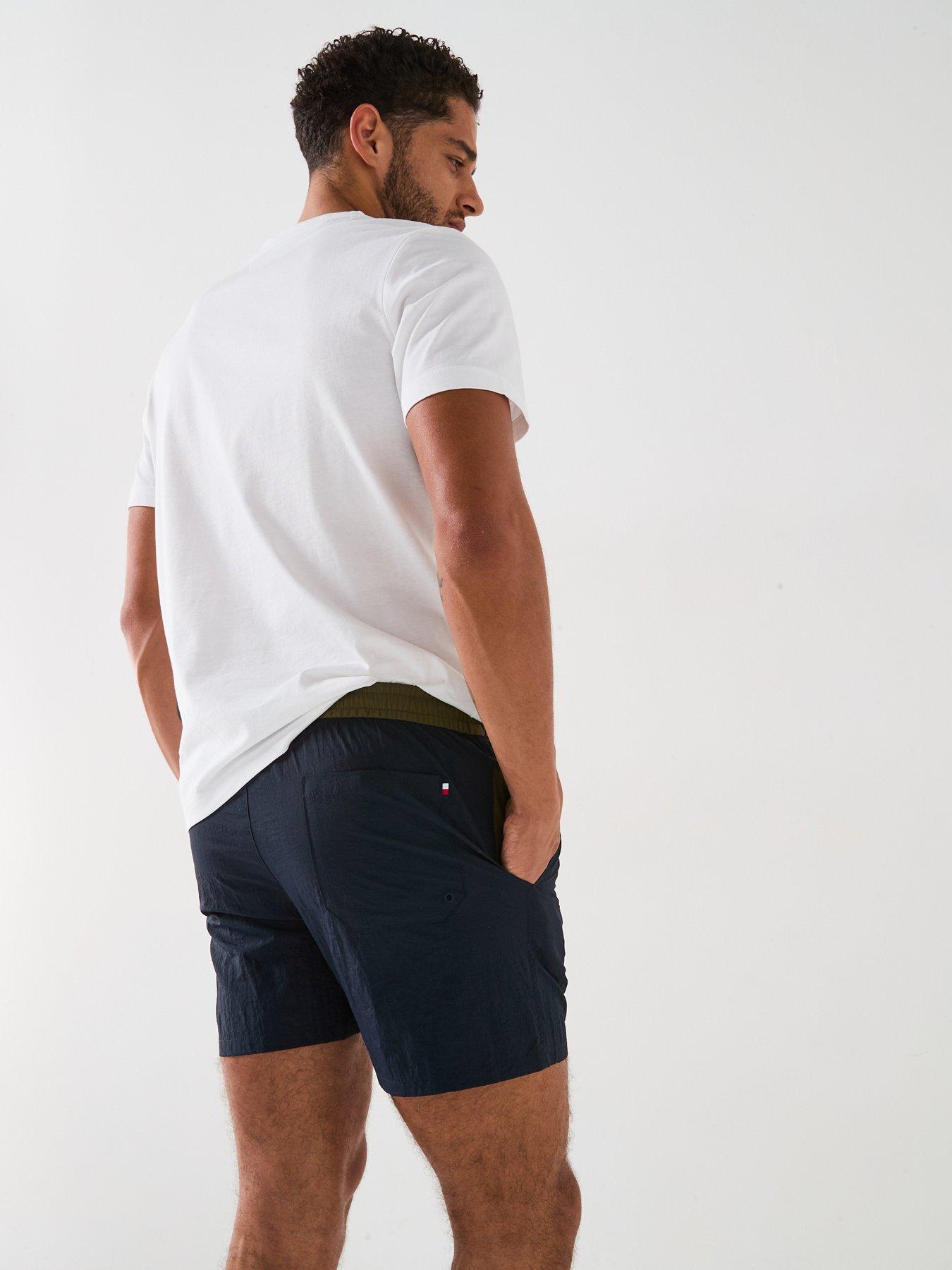  image of tommy-hilfiger-medium-drawstring-swim-shorts-navy