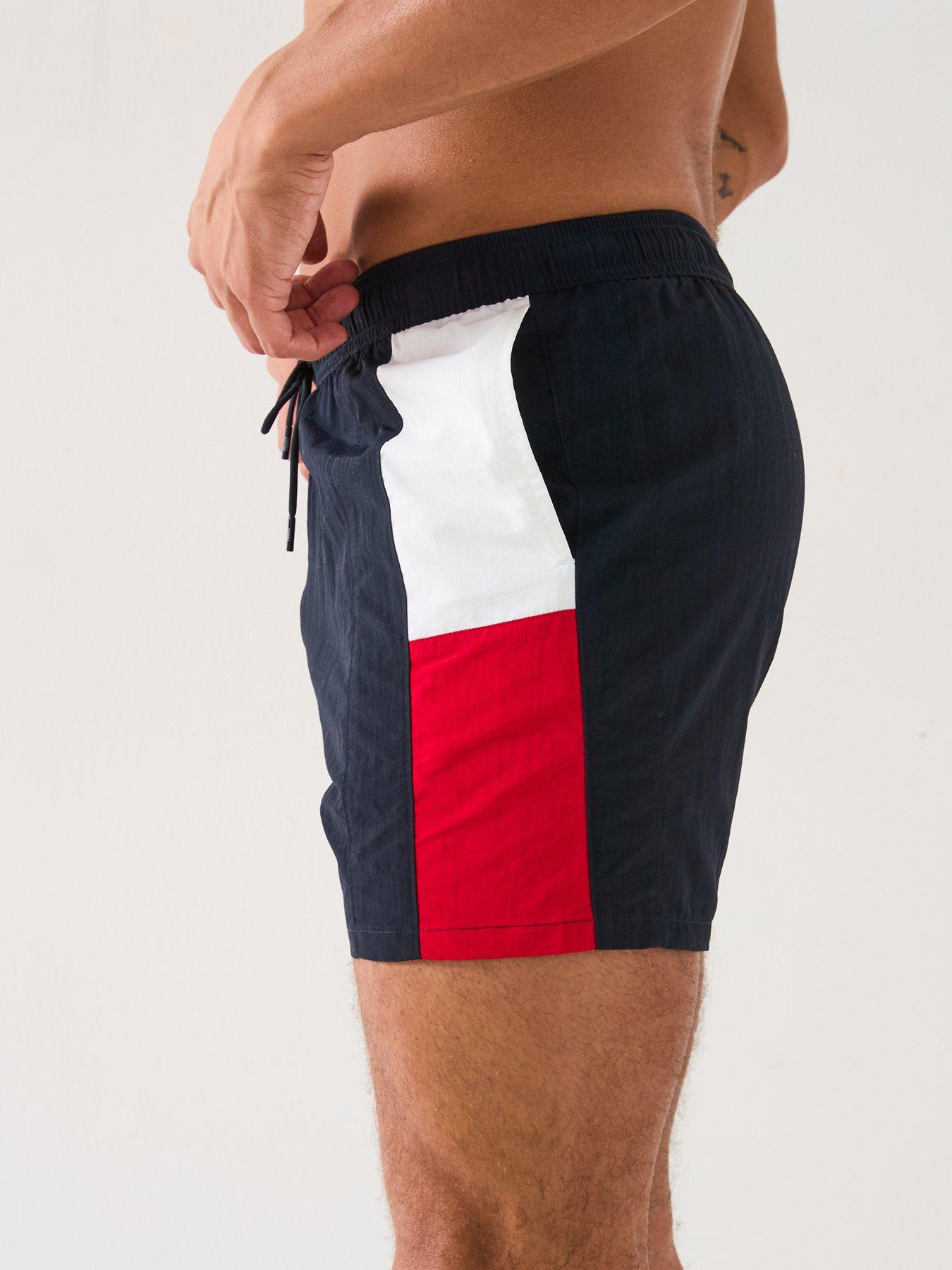  image of tommy-hilfiger-medium-drawstring-swim-shorts-navy