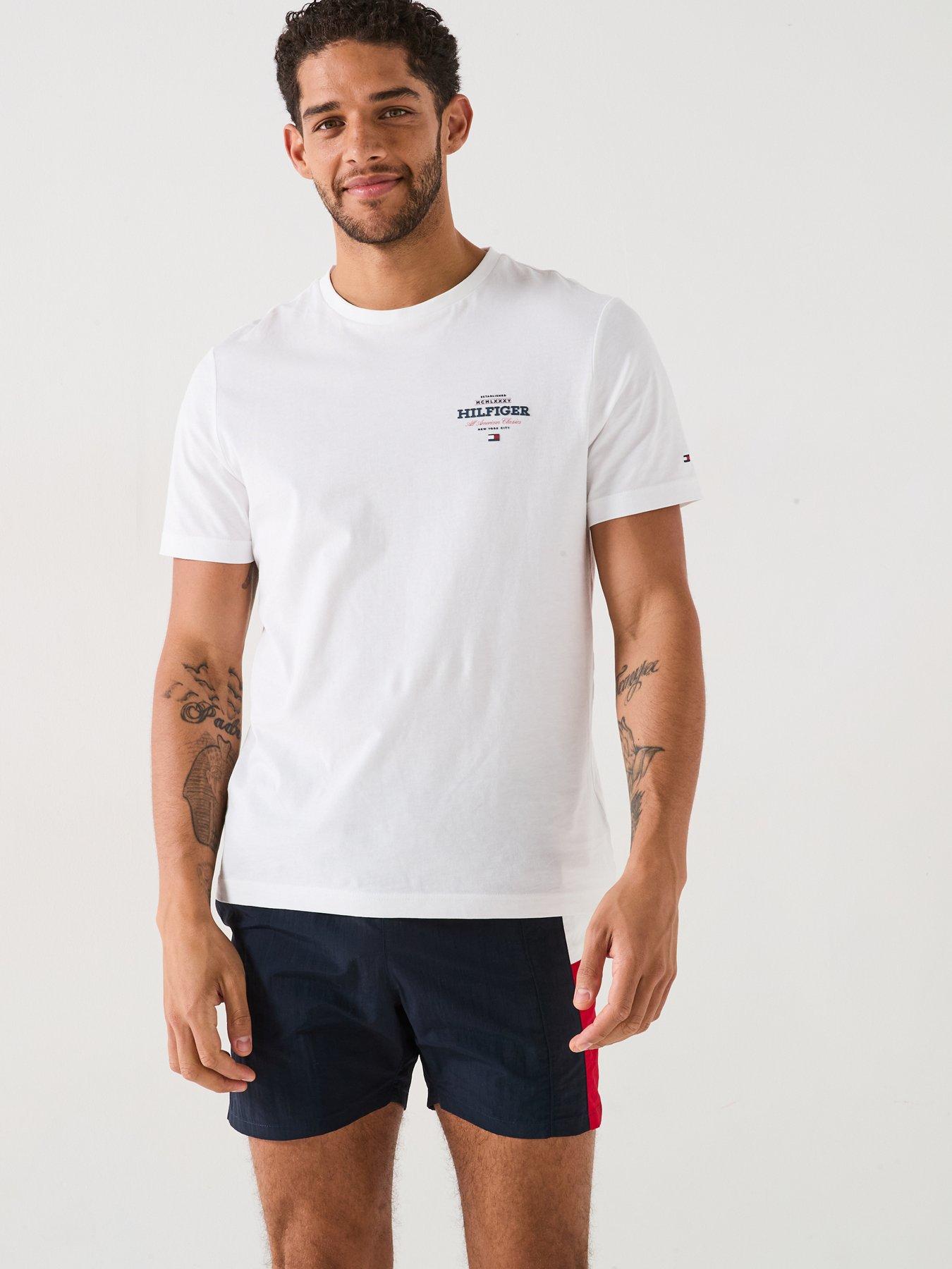  image of tommy-hilfiger-medium-drawstring-swim-shorts-navy