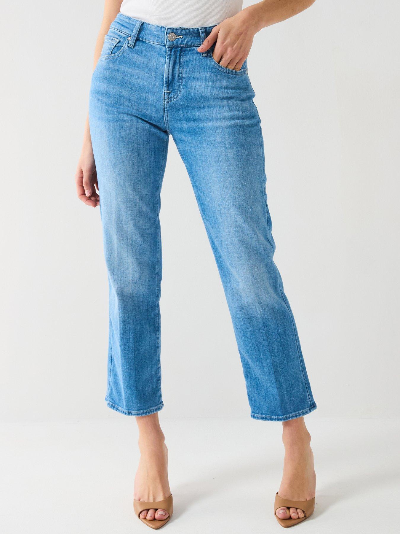 7 FOR ALL MANKIND Calie Straight Leg Ankle Jeans - Blue