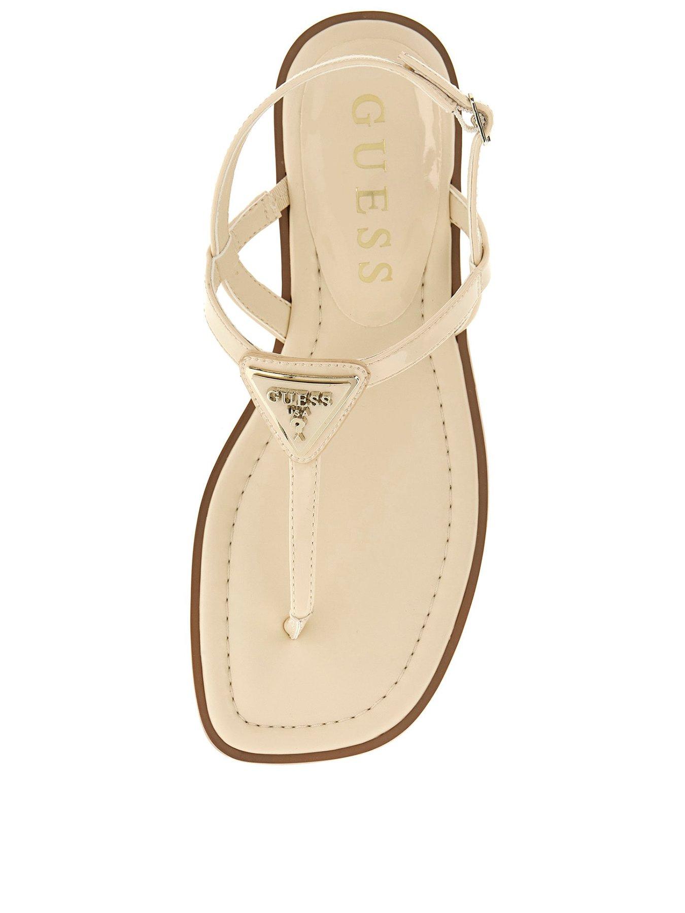Image 3 of 4 of Guess Rainey Flat Sandal - Cream