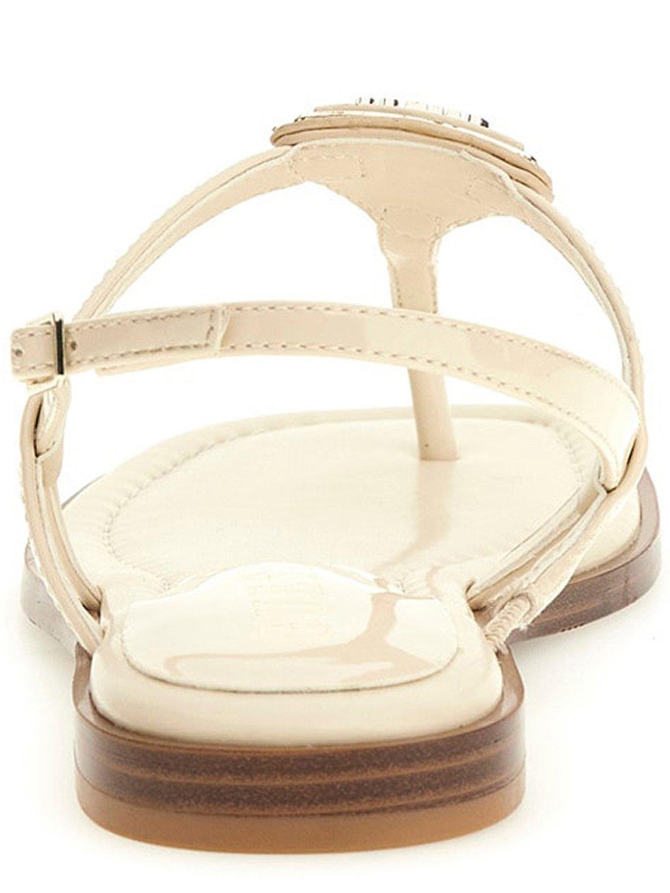 Image 4 of 4 of Guess Rainey Flat Sandal - Cream