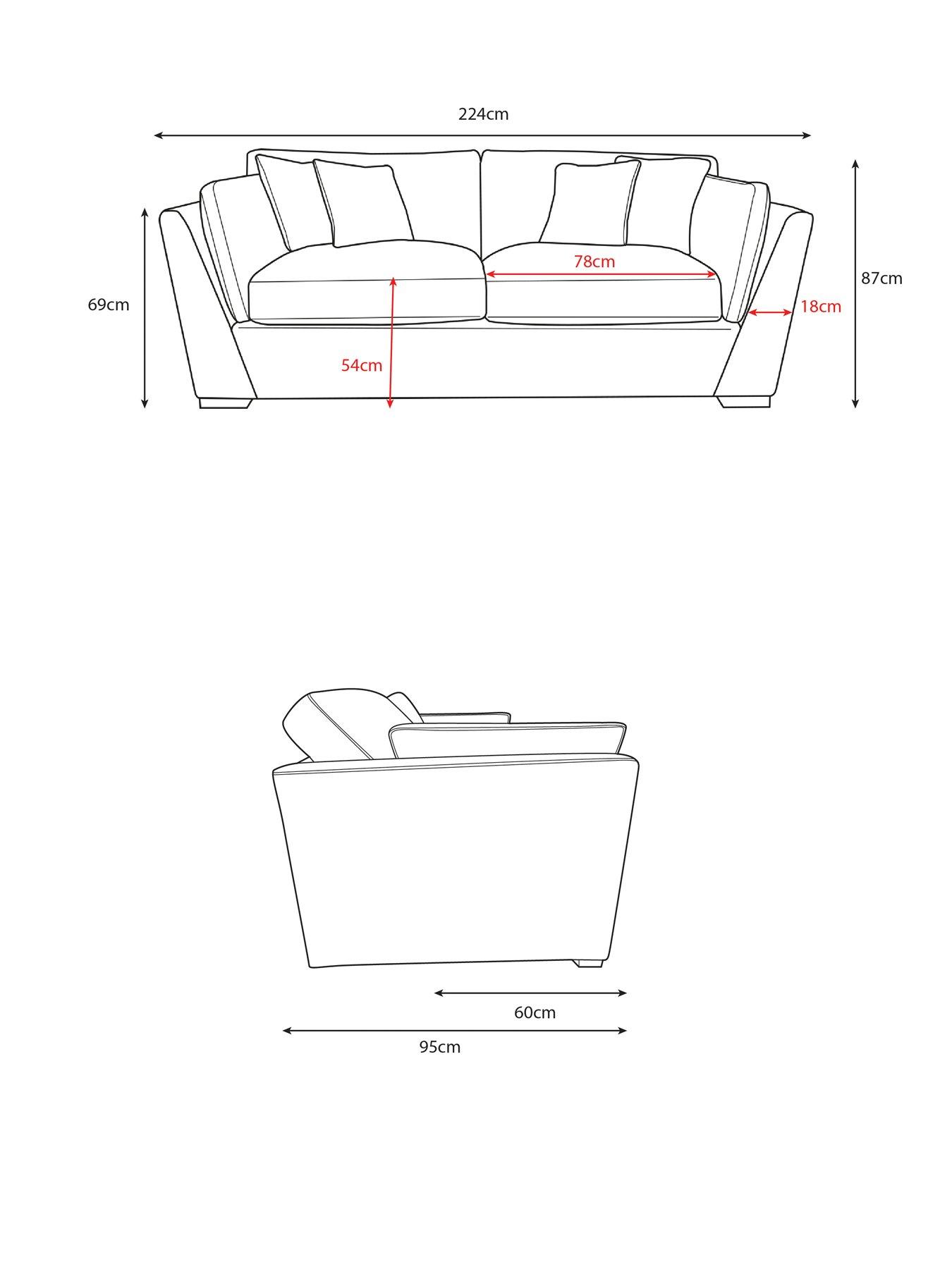 Image 7 of 7 of Very Home Anniston 3 Seater Fabric Sofa&nbsp;- Made to Order in the UK