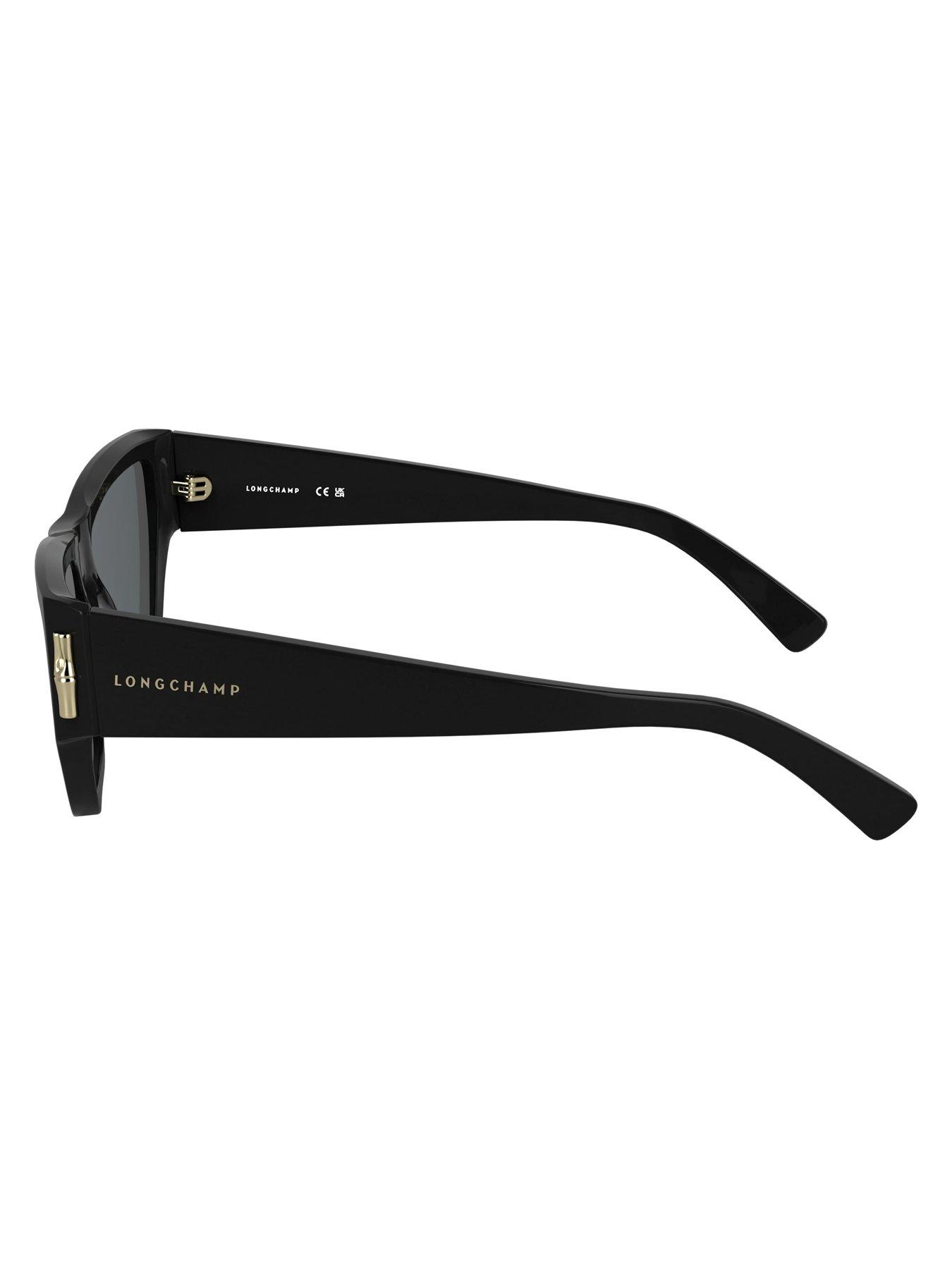 Image 3 of 4 of LONGCHAMP Lo774S Modified Rectangle Acetate Sunglasses - Black