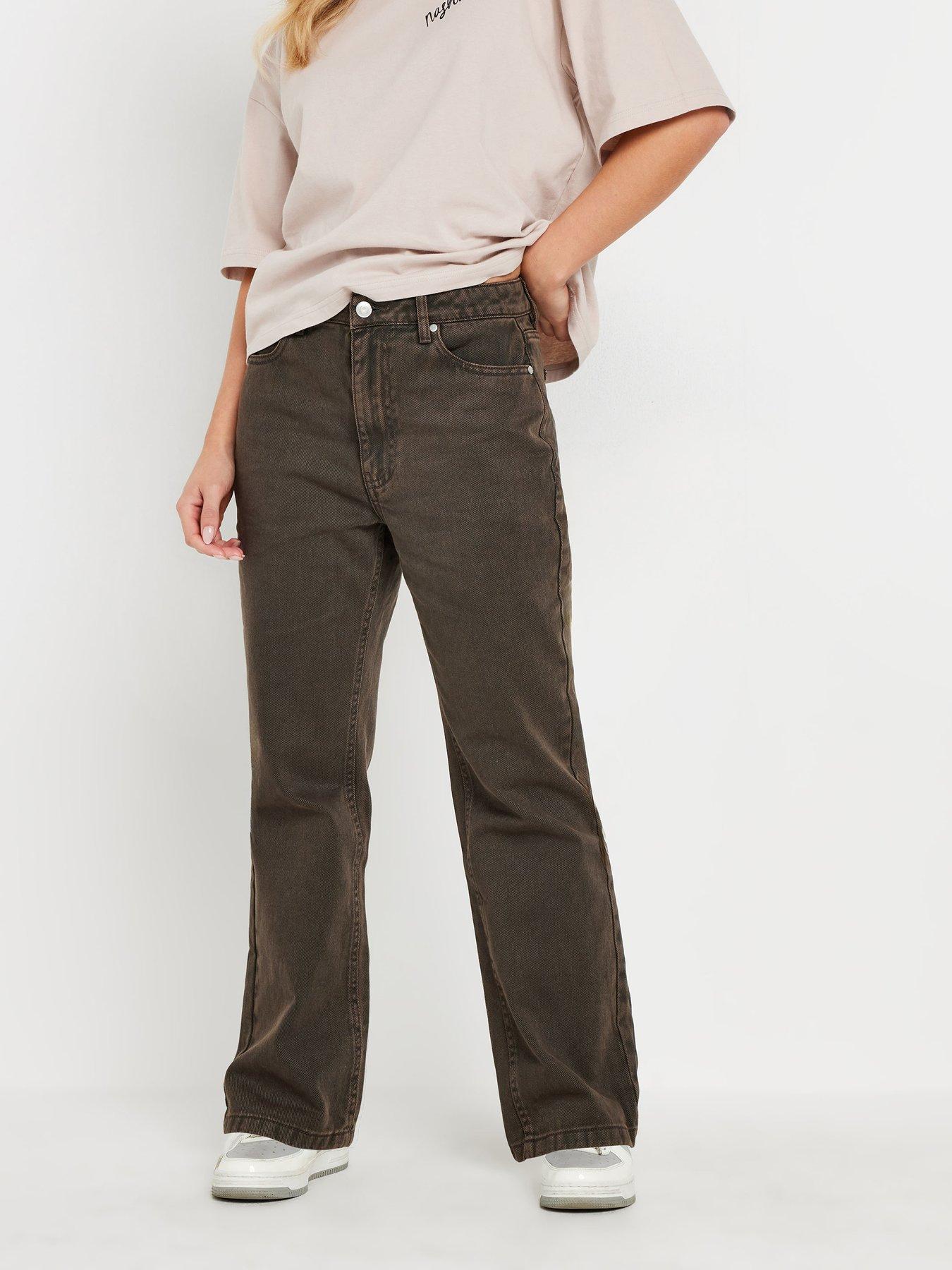 undefined Petite Straight Leg Jean - Brown