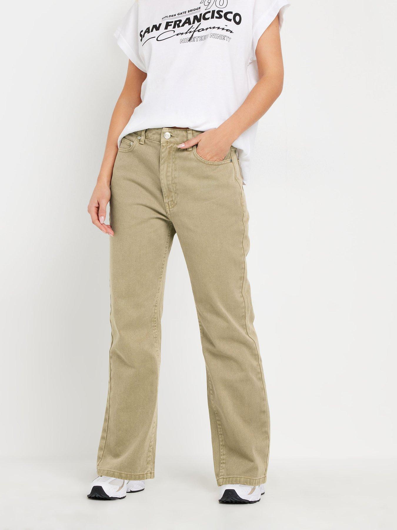 undefined Petite Straight Leg Jean - Natural