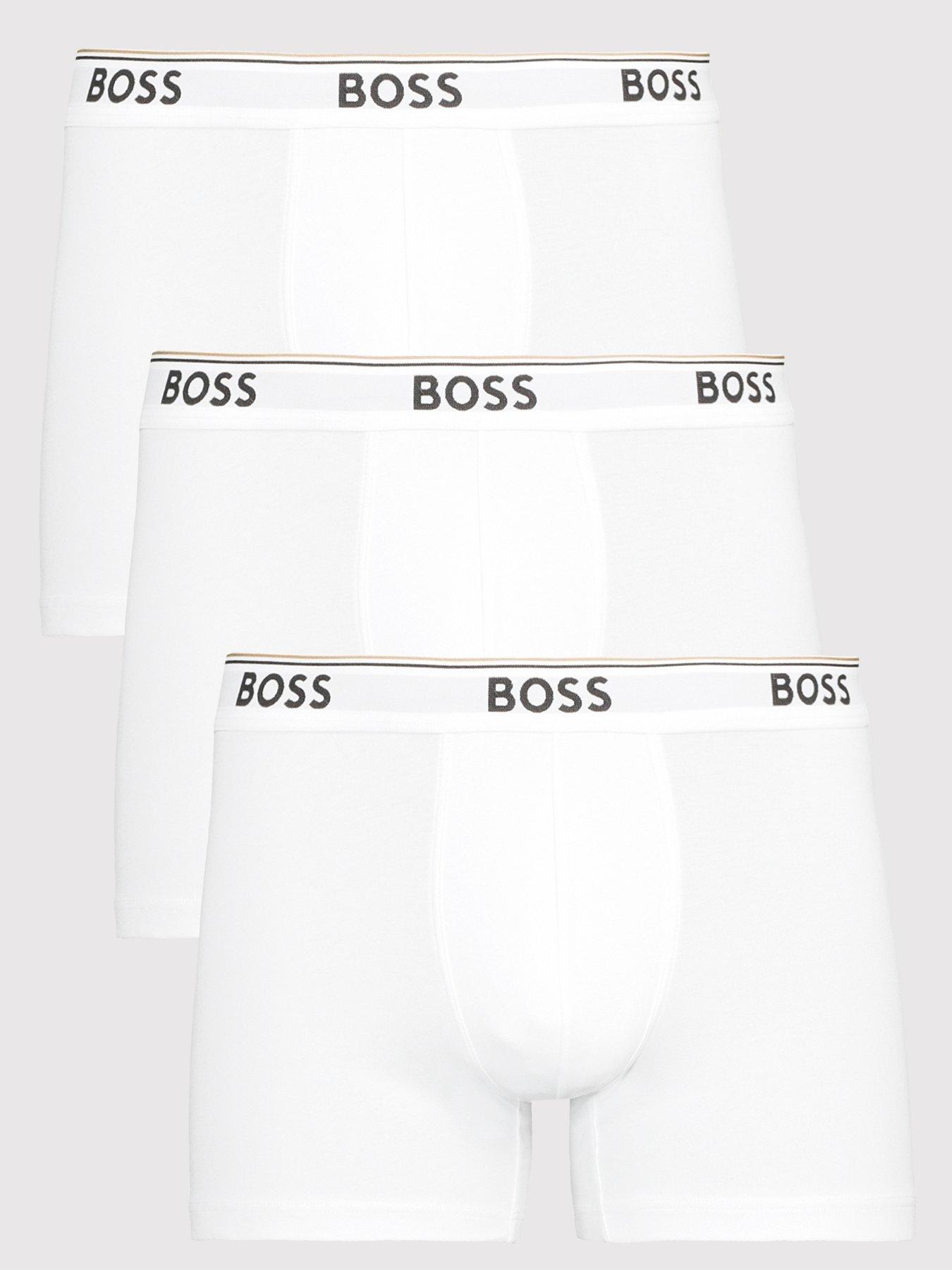 Image 1 of 3 of BOSS 3 Pack Power Boxer Briefs - White