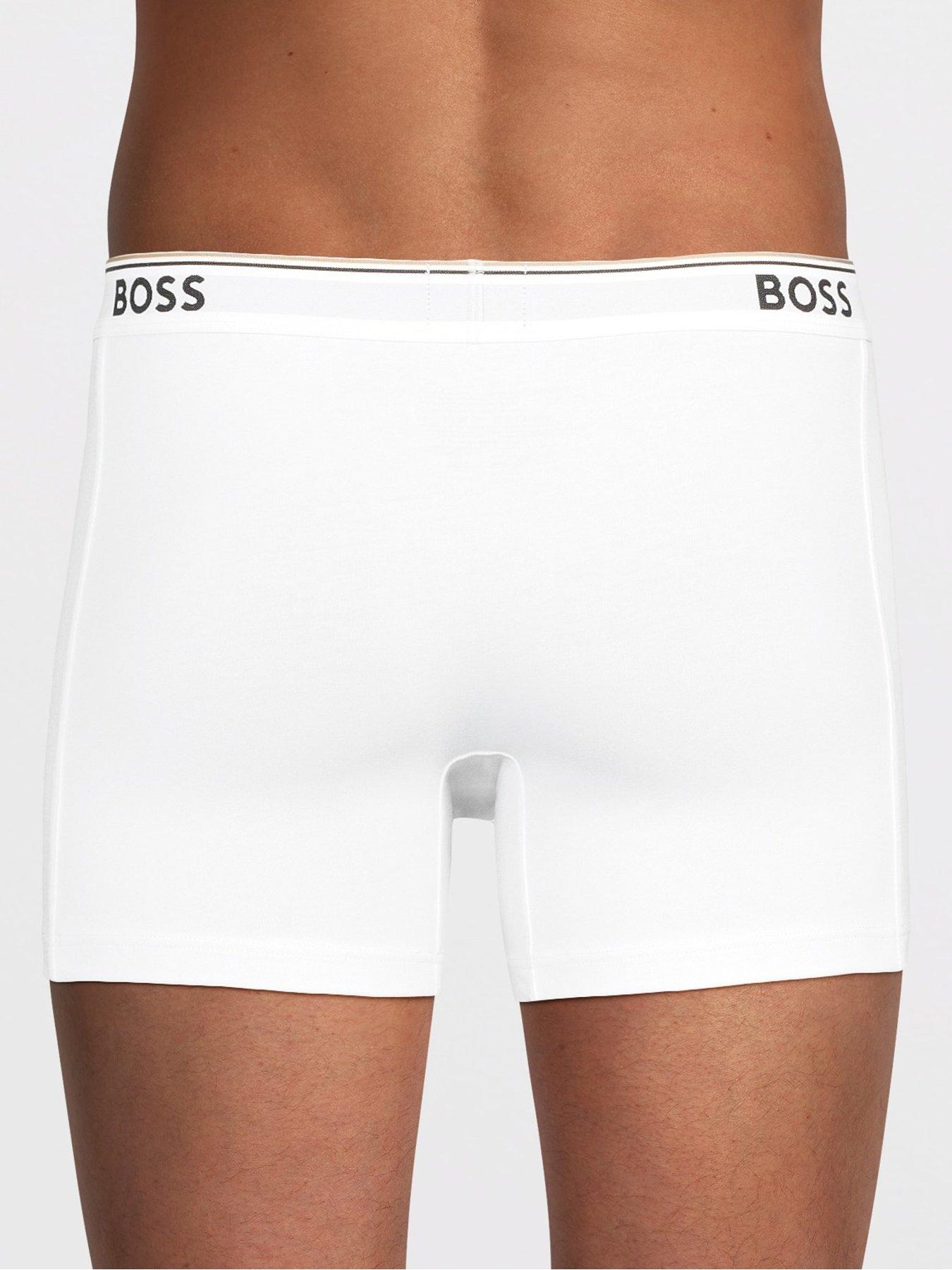 Image 3 of 3 of BOSS 3 Pack Power Boxer Briefs - White