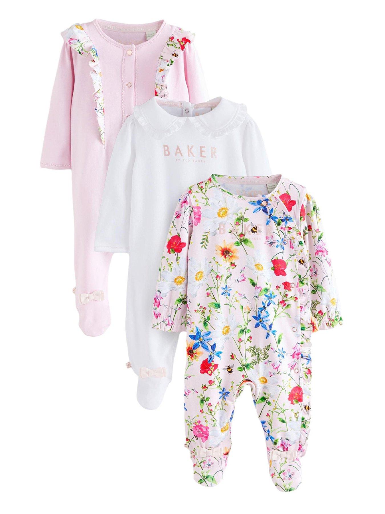 ted-baker-baby-girls-3-pack-sleepsuit-pink