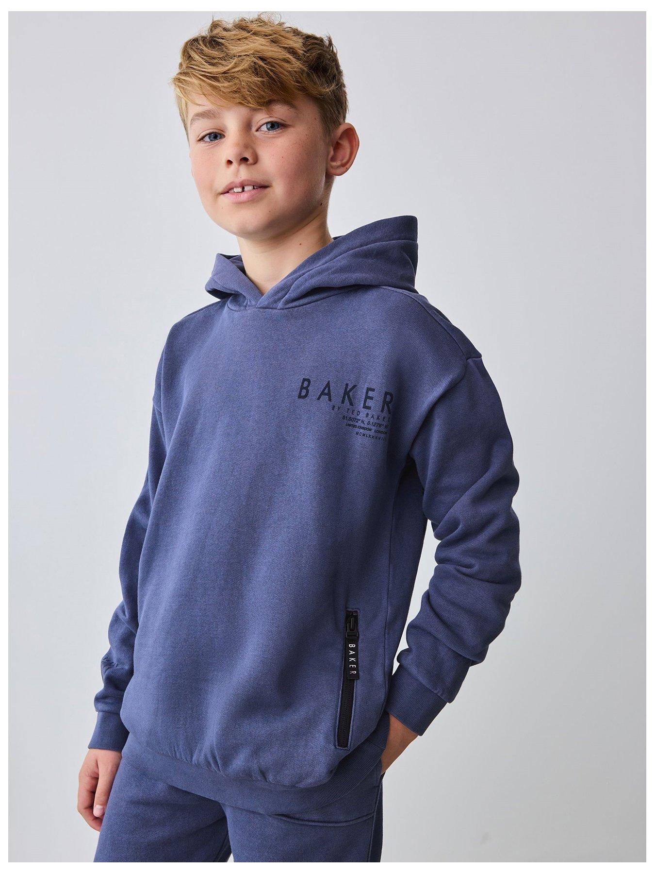  image of ted-baker-boys-hoodie-set-blue