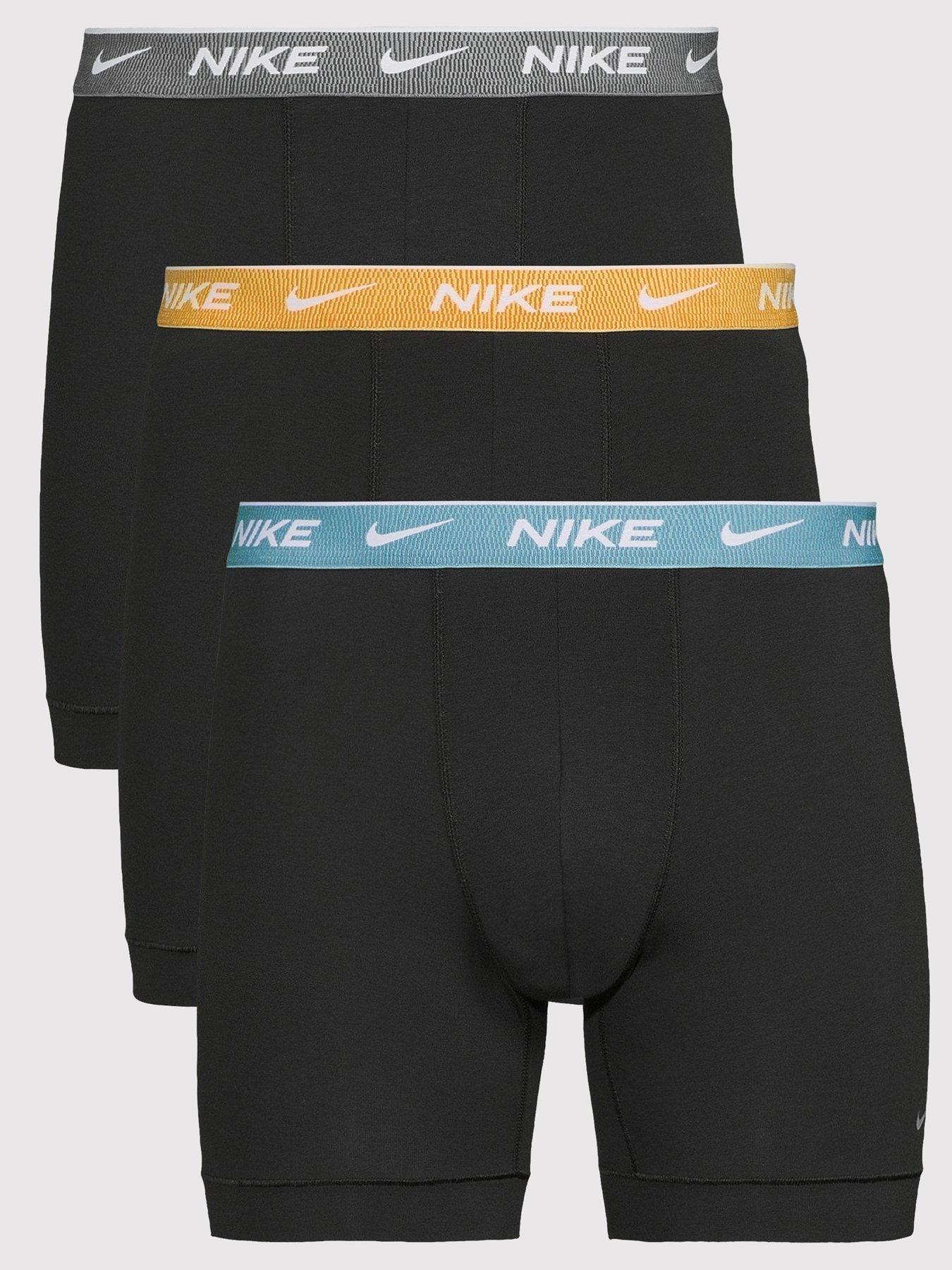 undefined Mens 3 Pack Boxer Briefs - Black