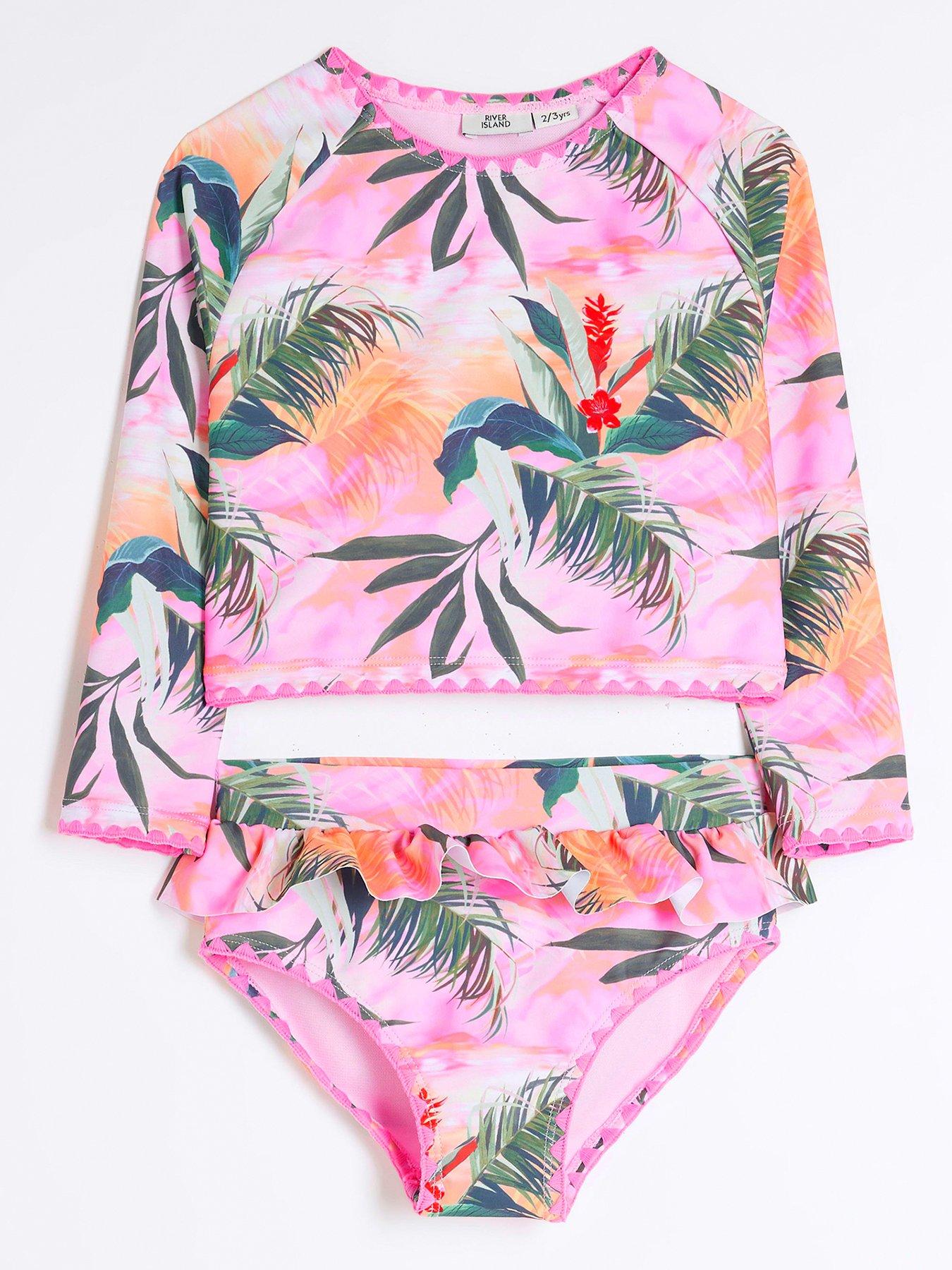 river-island-mini-mini-girls-floral-sunsafe-bikini-top-set-bright-pink